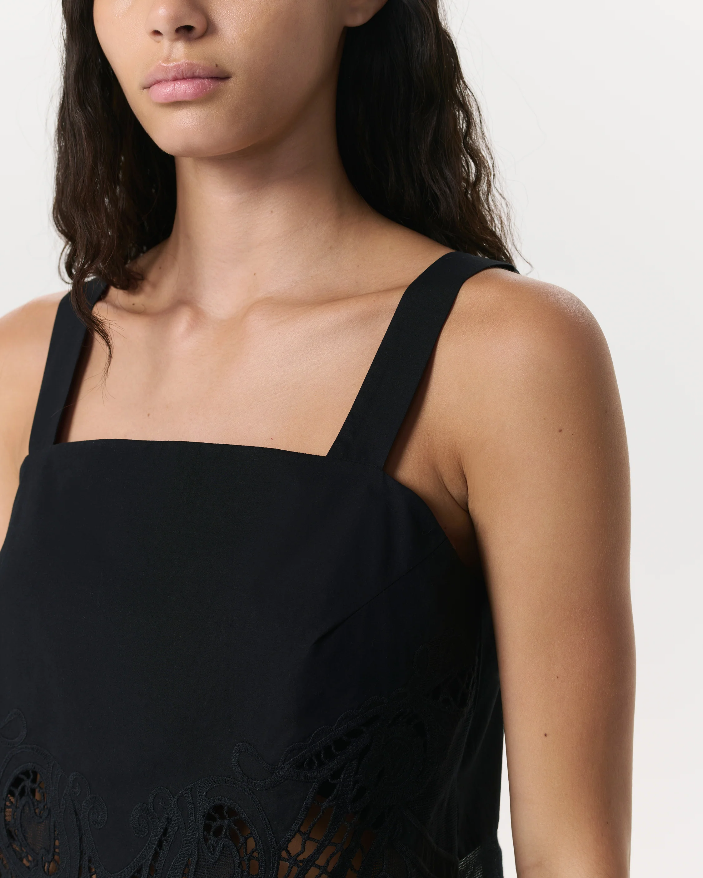 Clem Lace-Trim Poplin Tank Top - Image 4