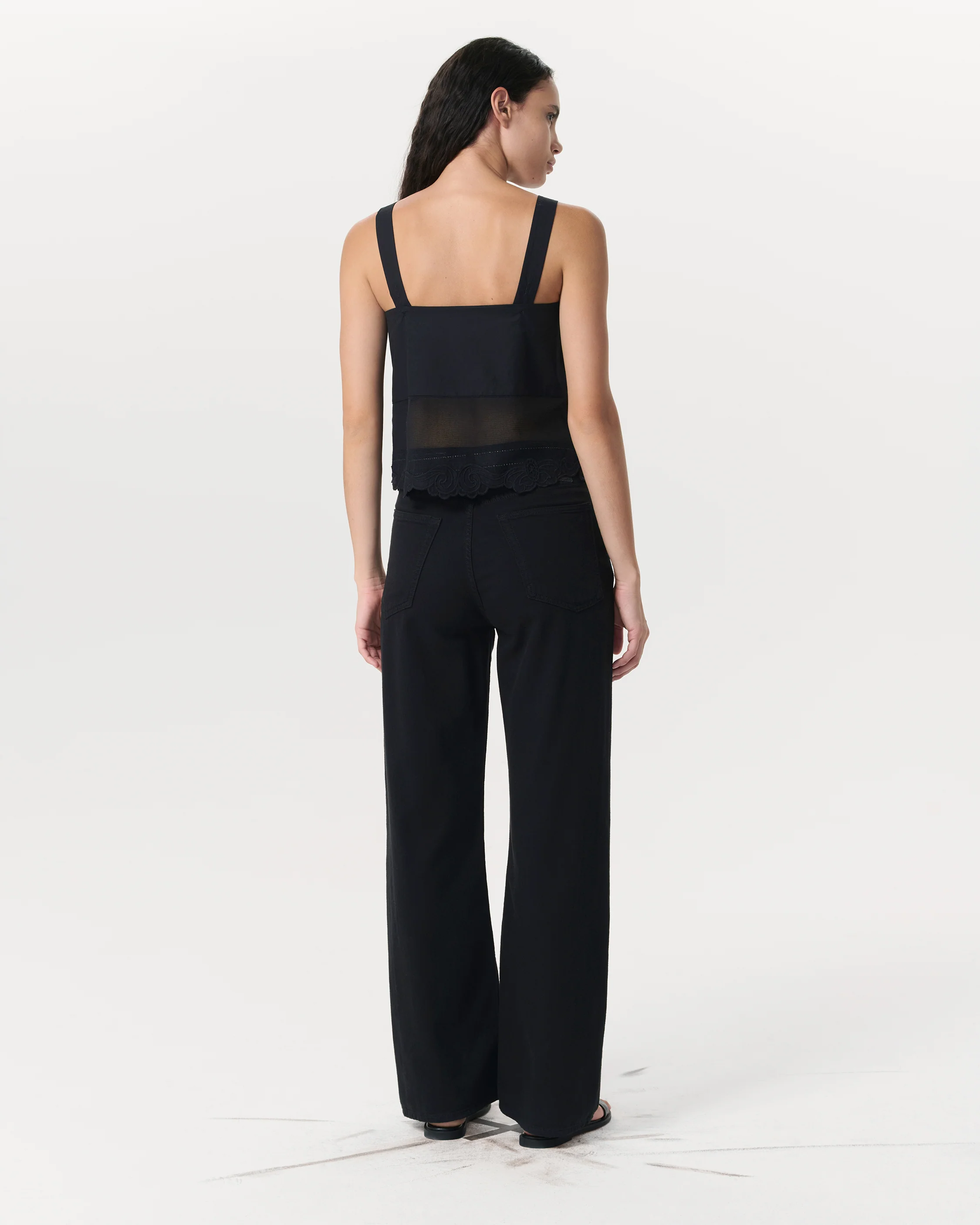 Clem Lace-Trim Poplin Tank Top - Image 6