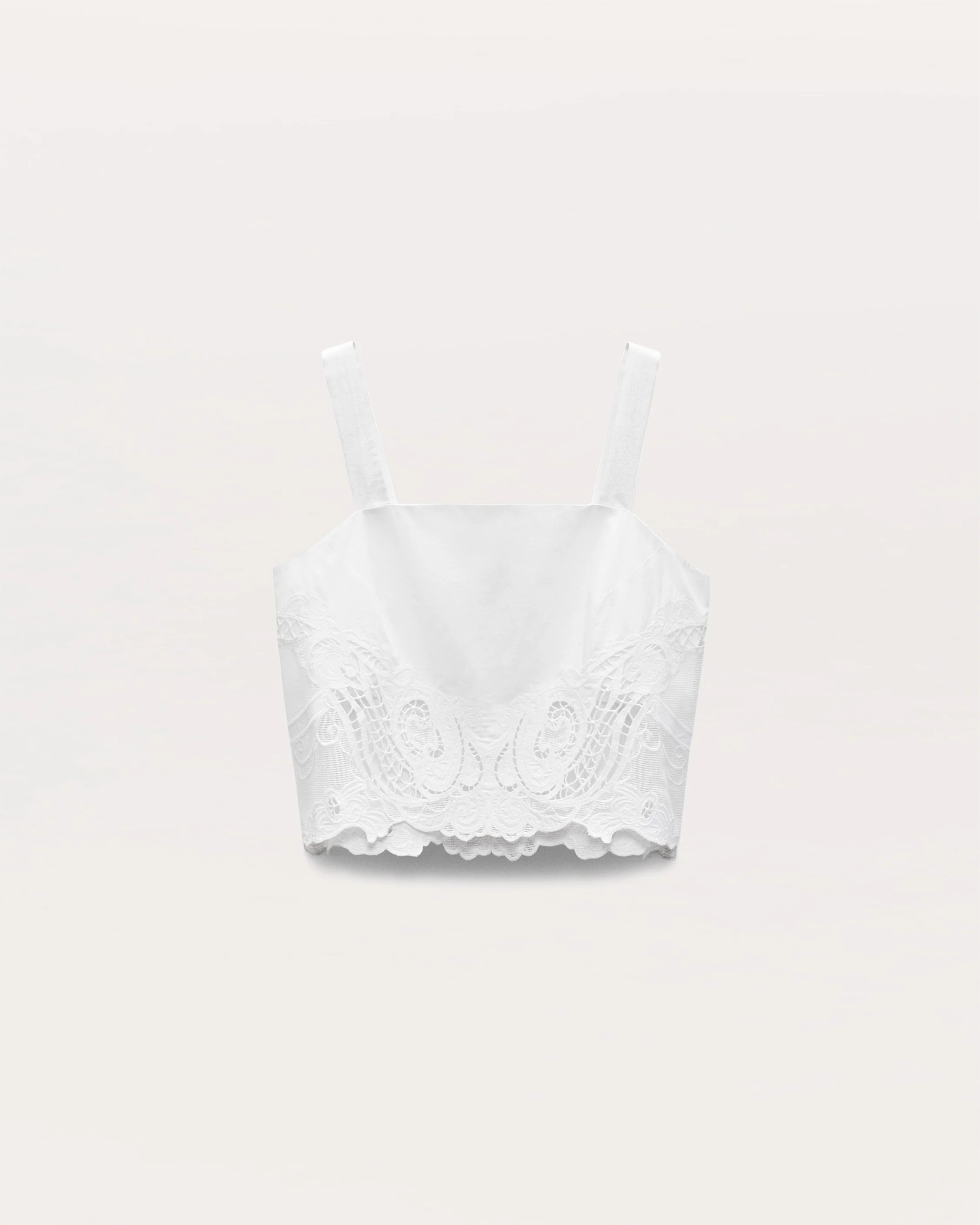 Clem Lace-Trim Poplin Tank Top - Image 2