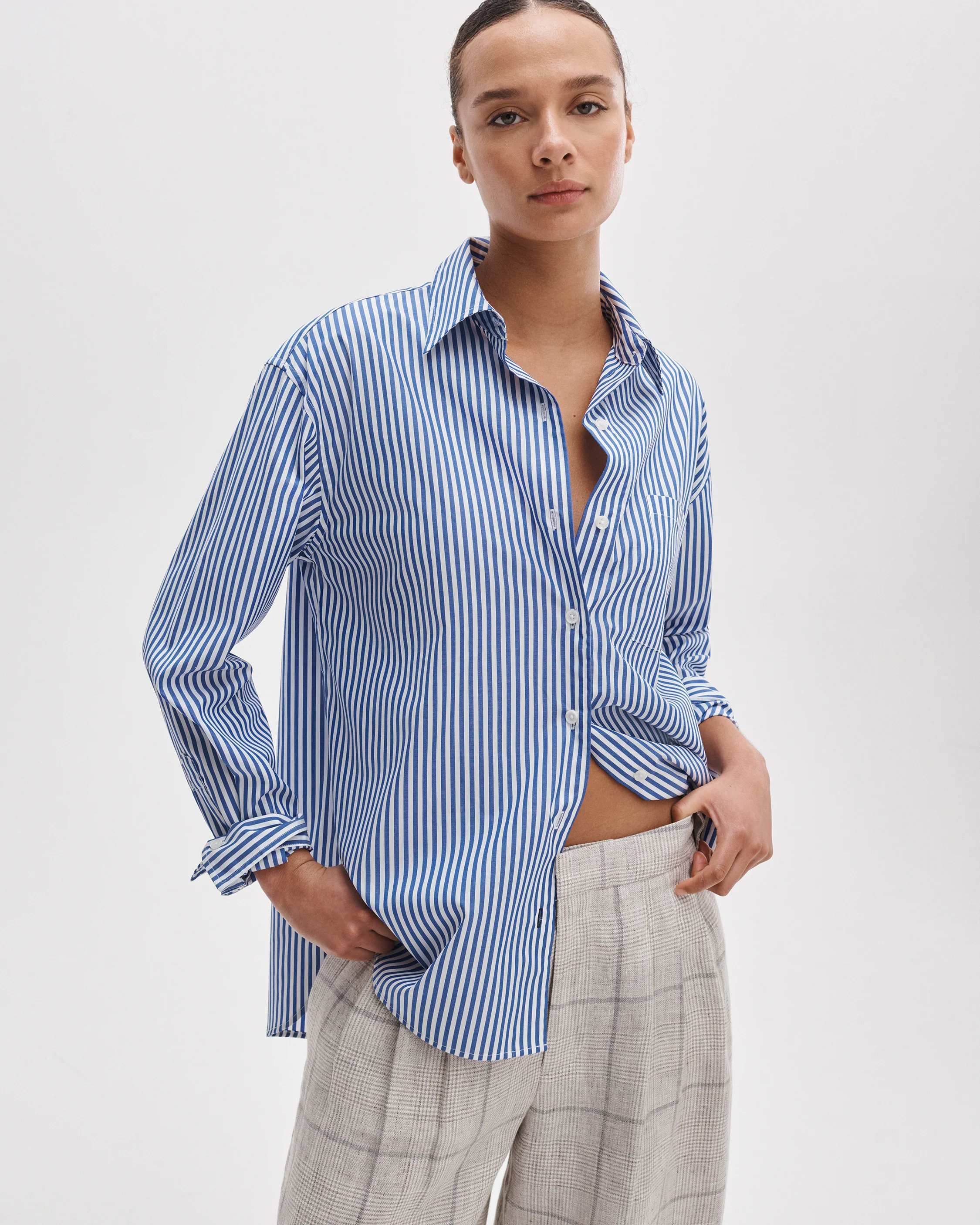 Connie Striped Poplin Shirt