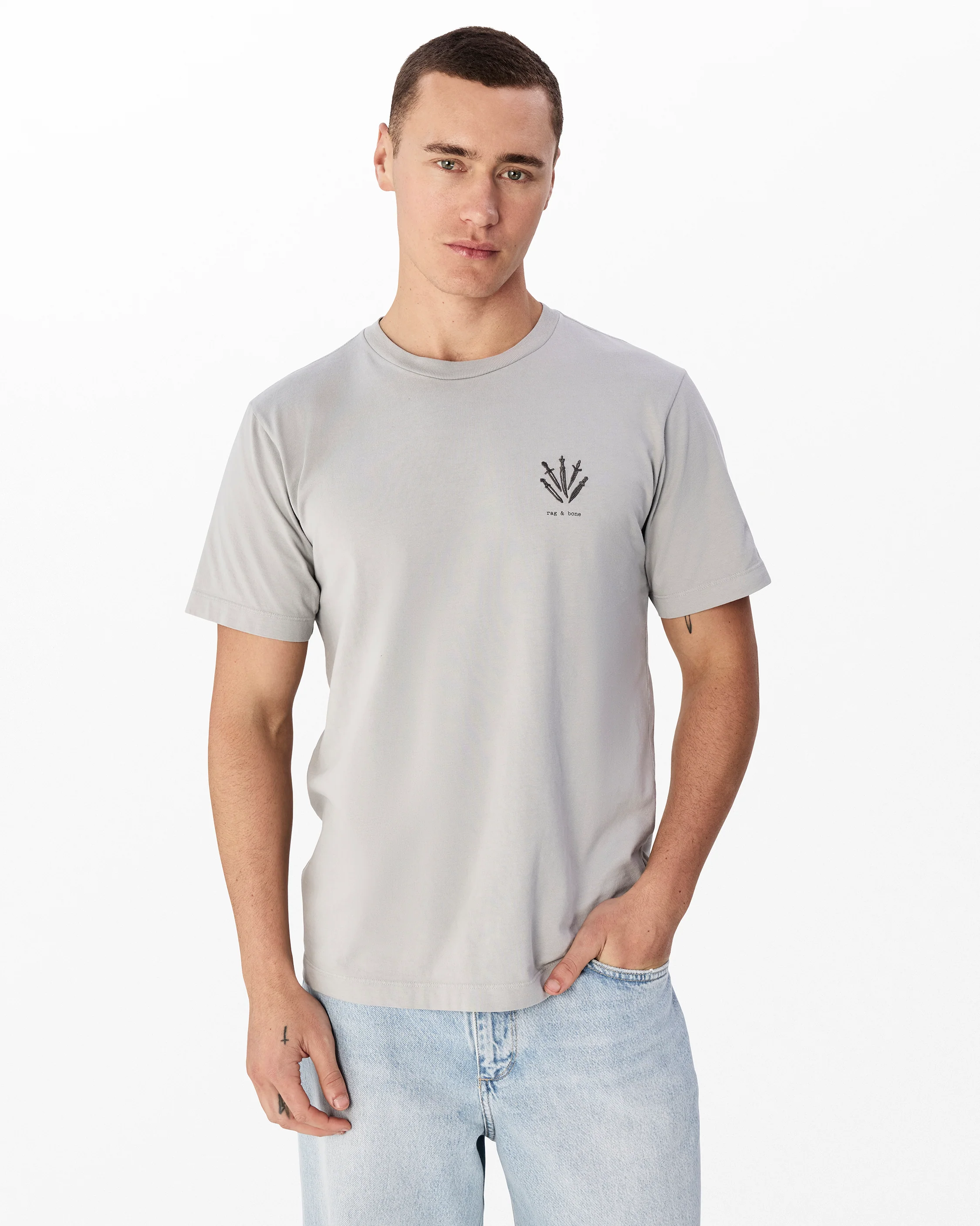 Dagger Embroidered Tee