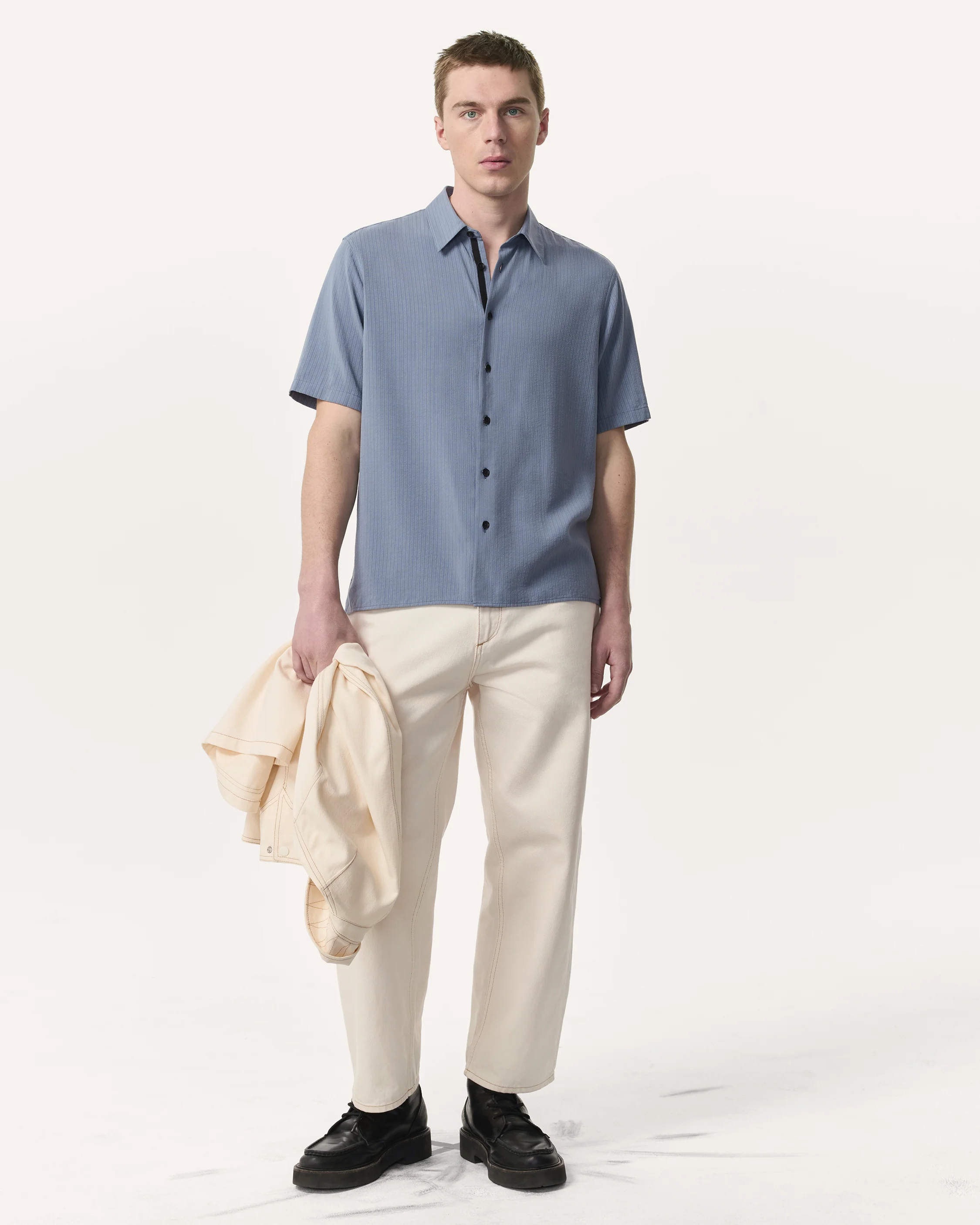 Dalton Short Sleeve Dobby Shirt - Image 4