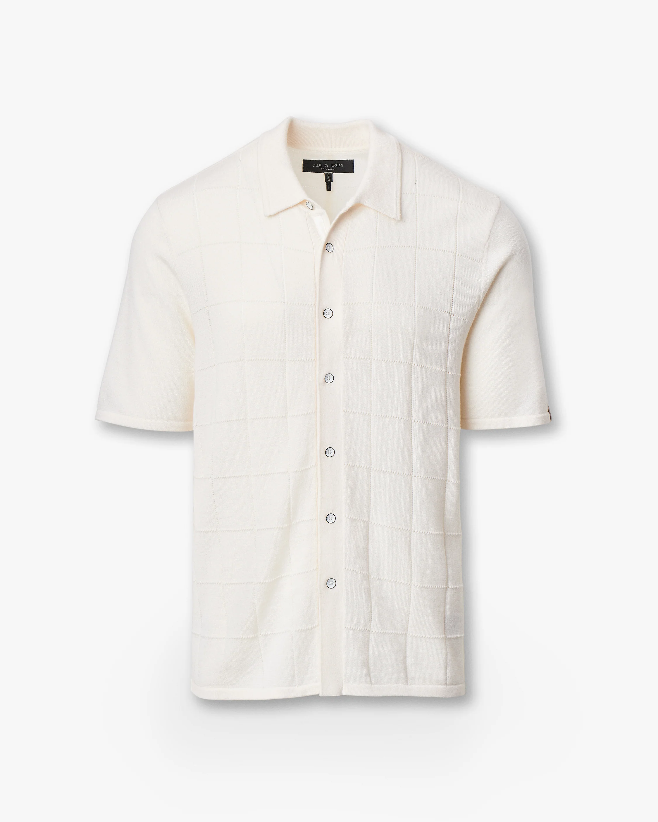 Dalton Windowpane Knit Shirt - Image 2