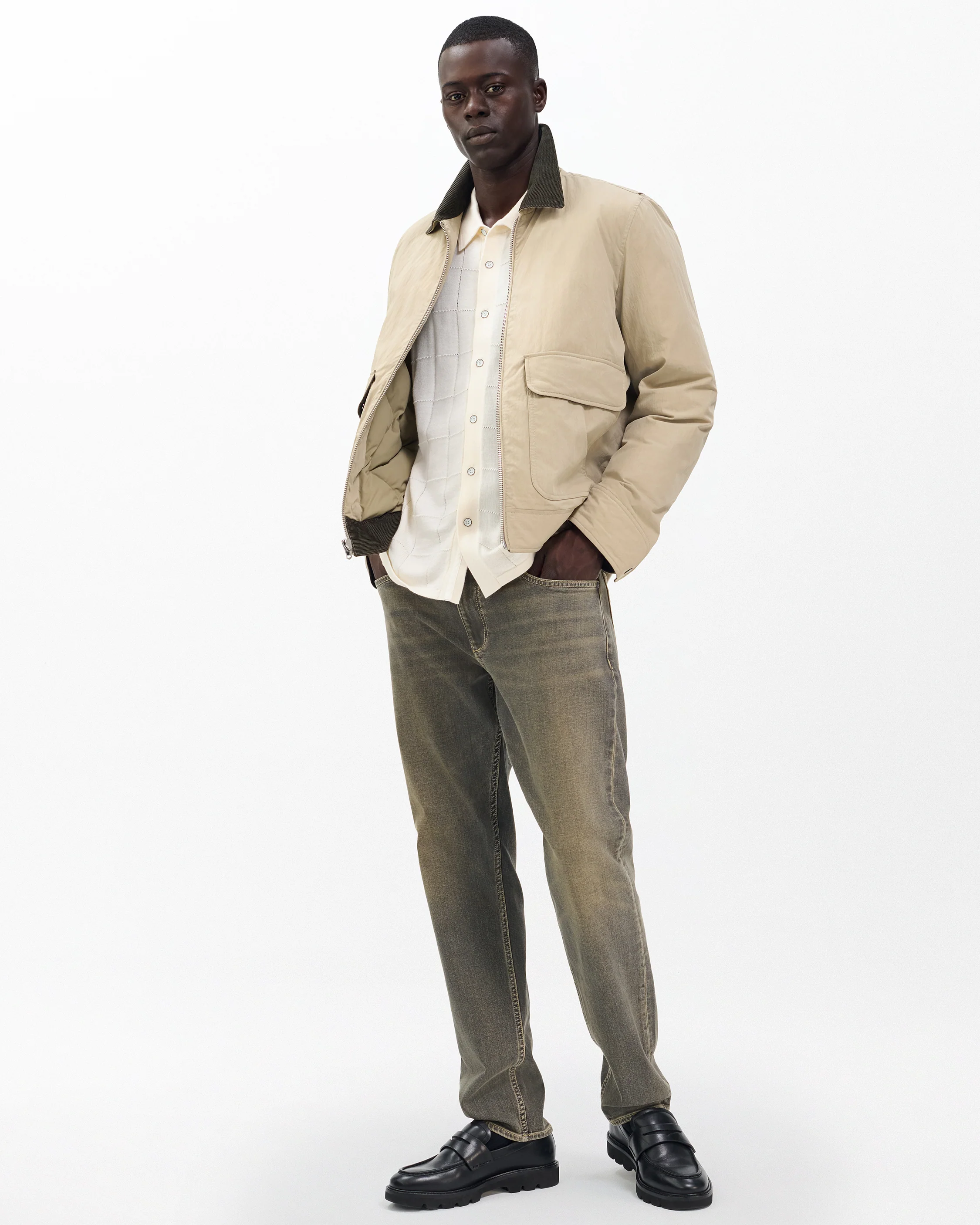 Dalton Windowpane Knit Shirt - Image 3