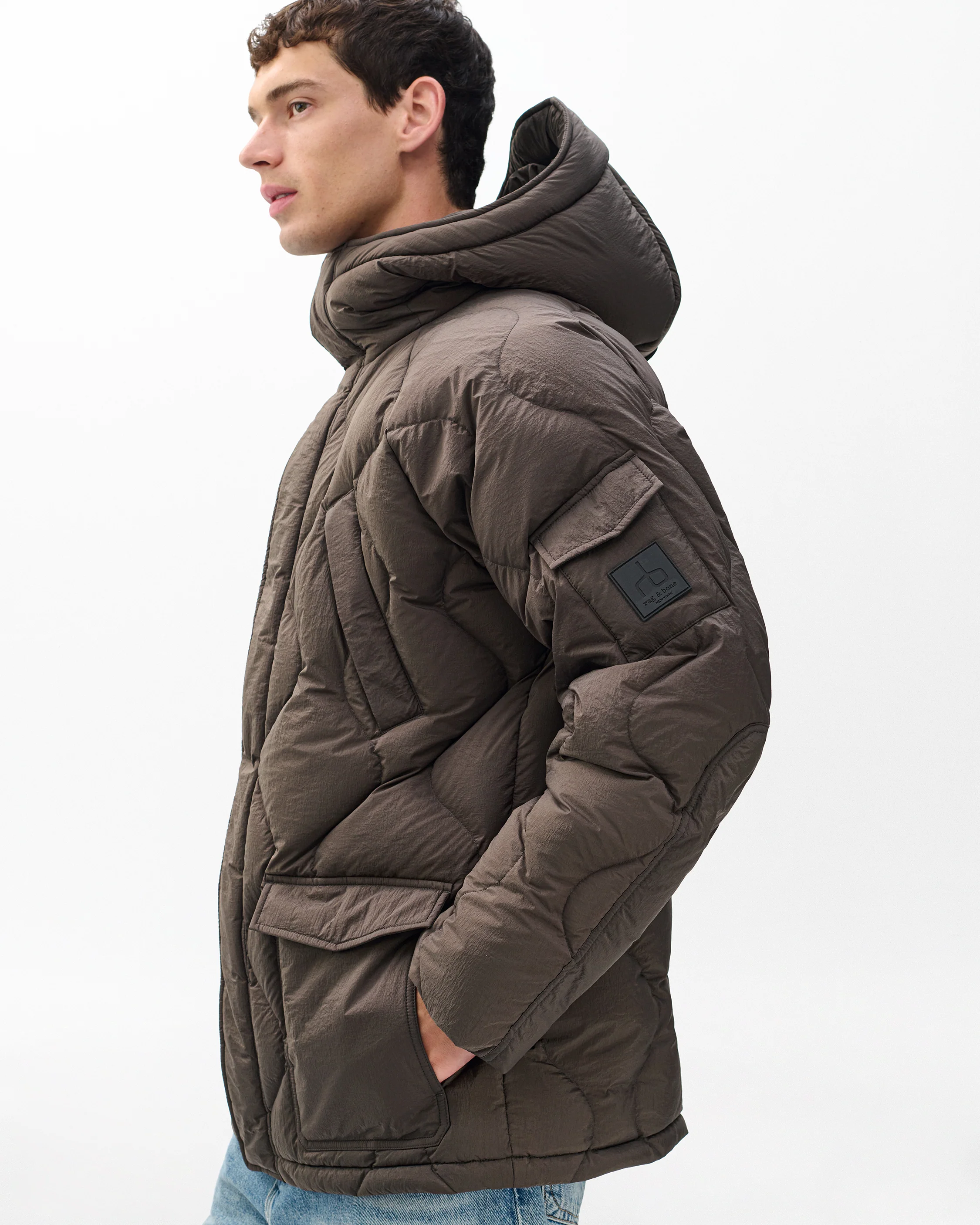 Dane Quilted Down Jacket - Image 3