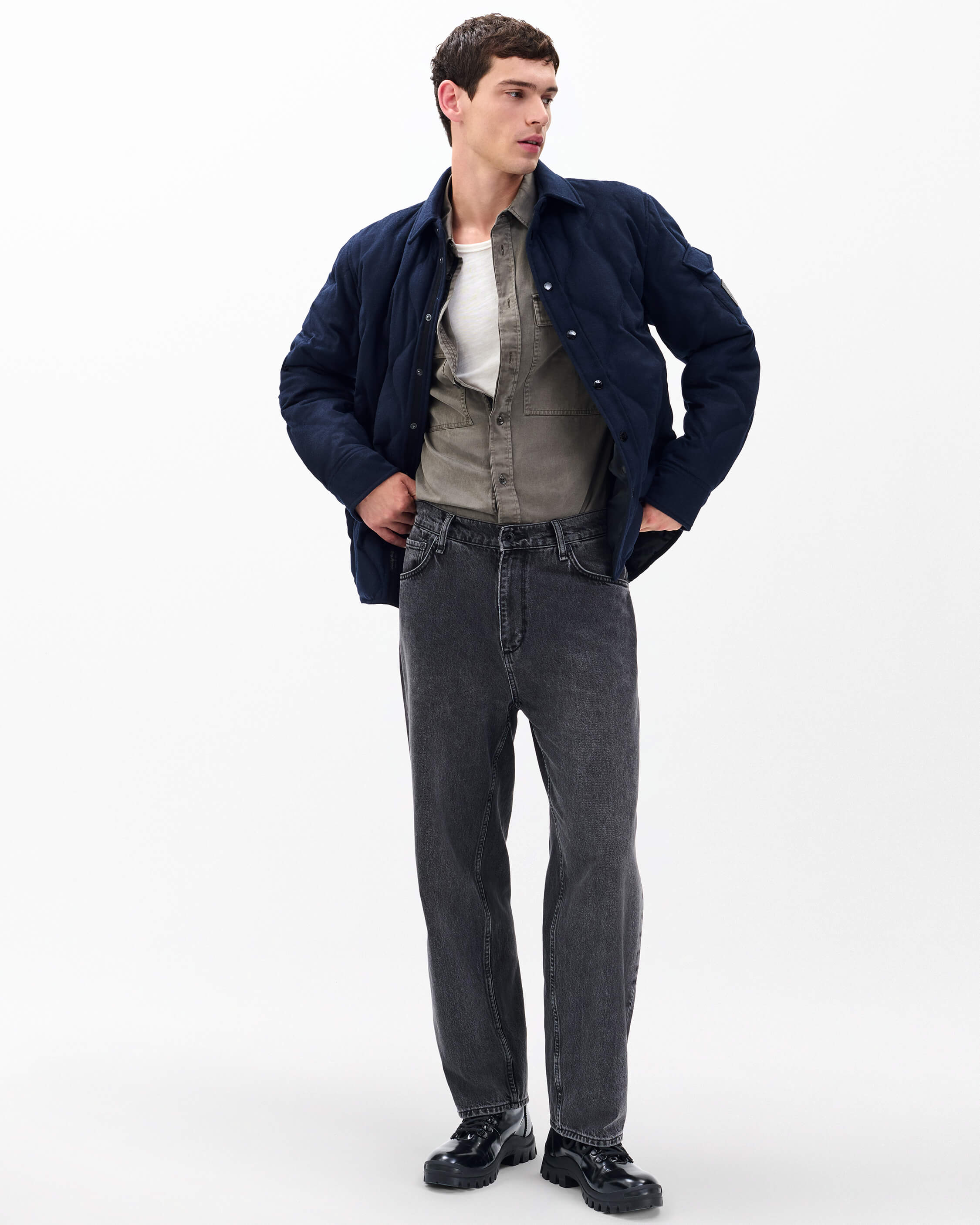 Dane Wool-Cashmere Quilted Shirt Jacket - Image 3