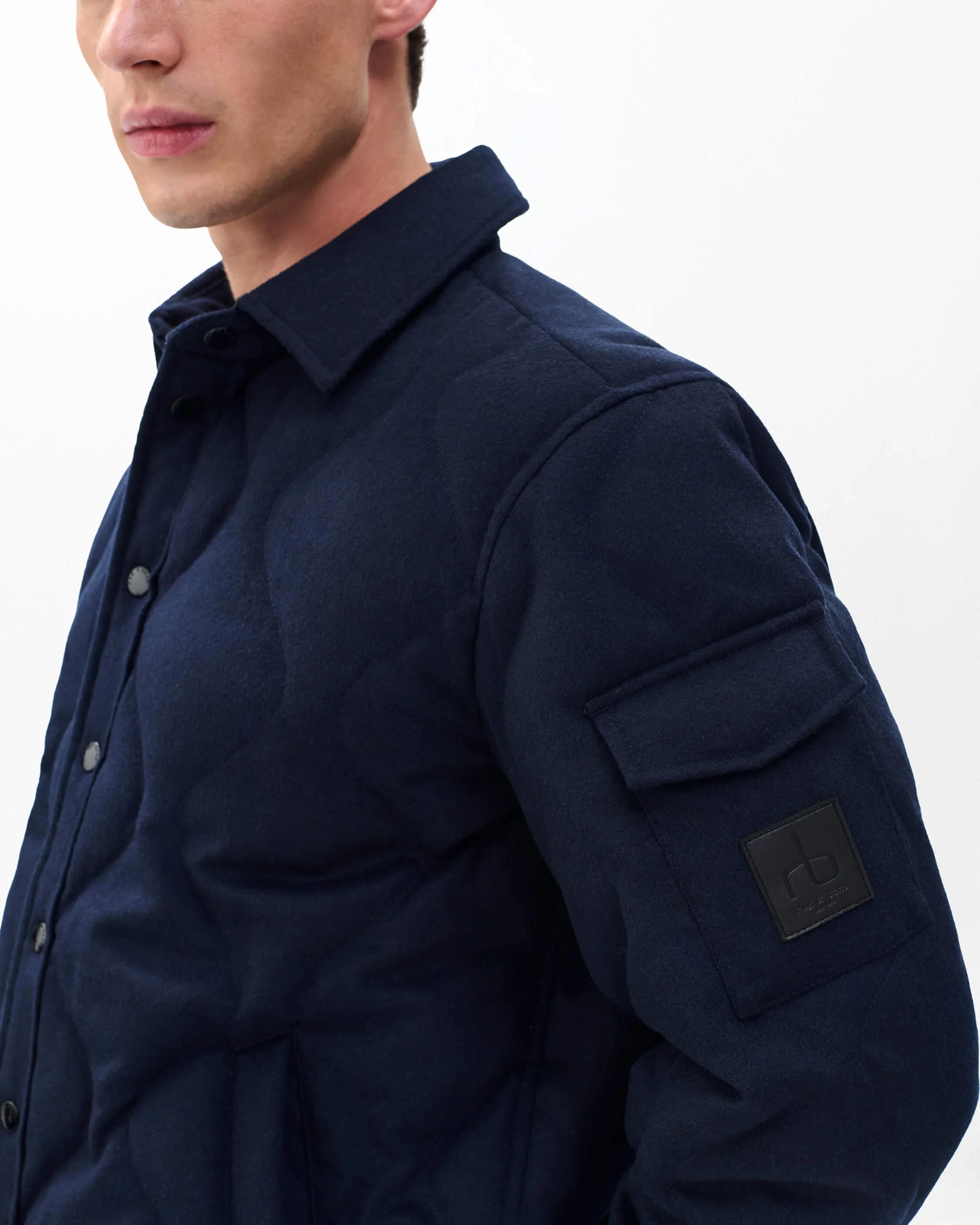 Dane Wool-Cashmere Quilted Shirt Jacket - Image 4