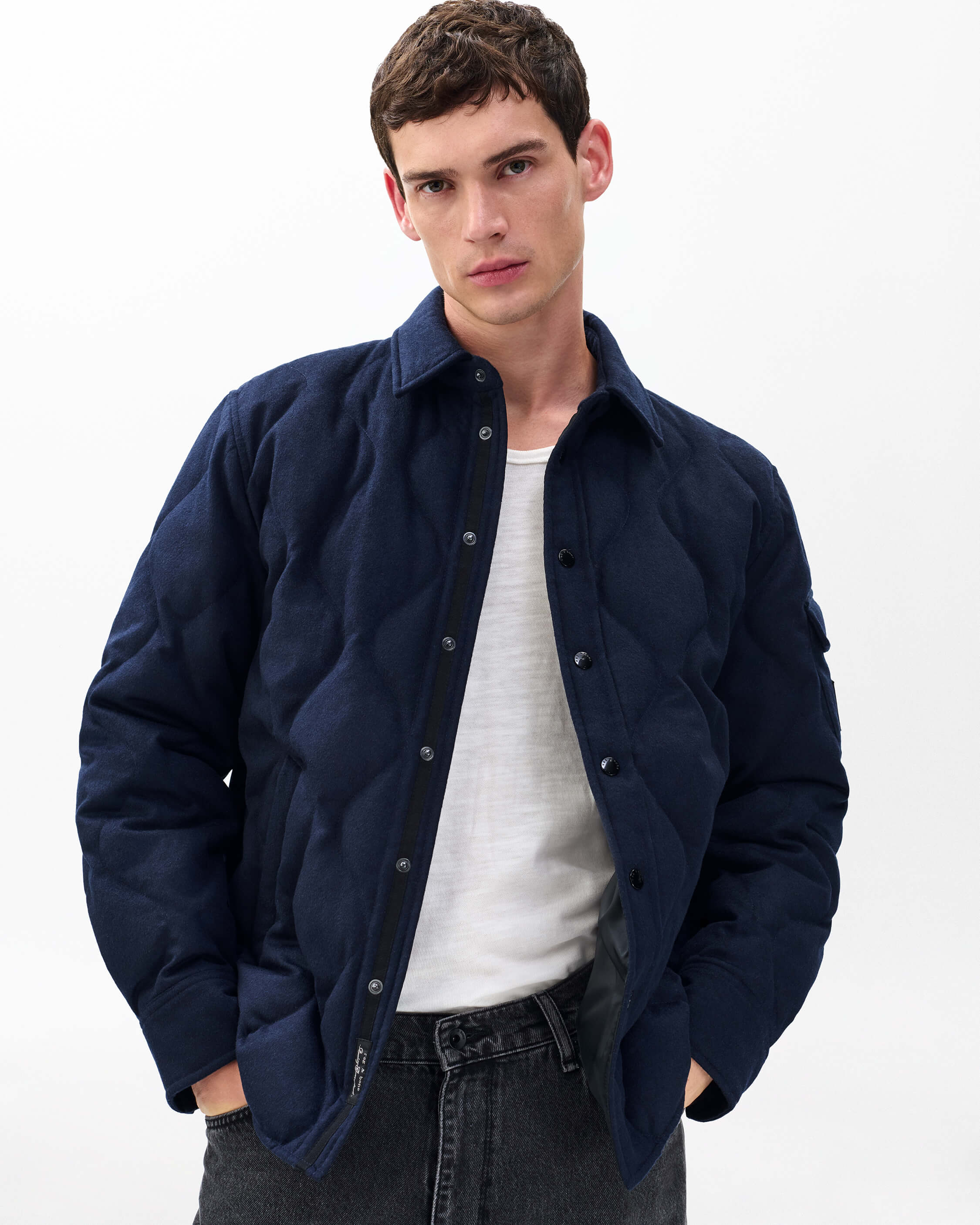Dane Wool-Cashmere Quilted Shirt Jacket - Image 5