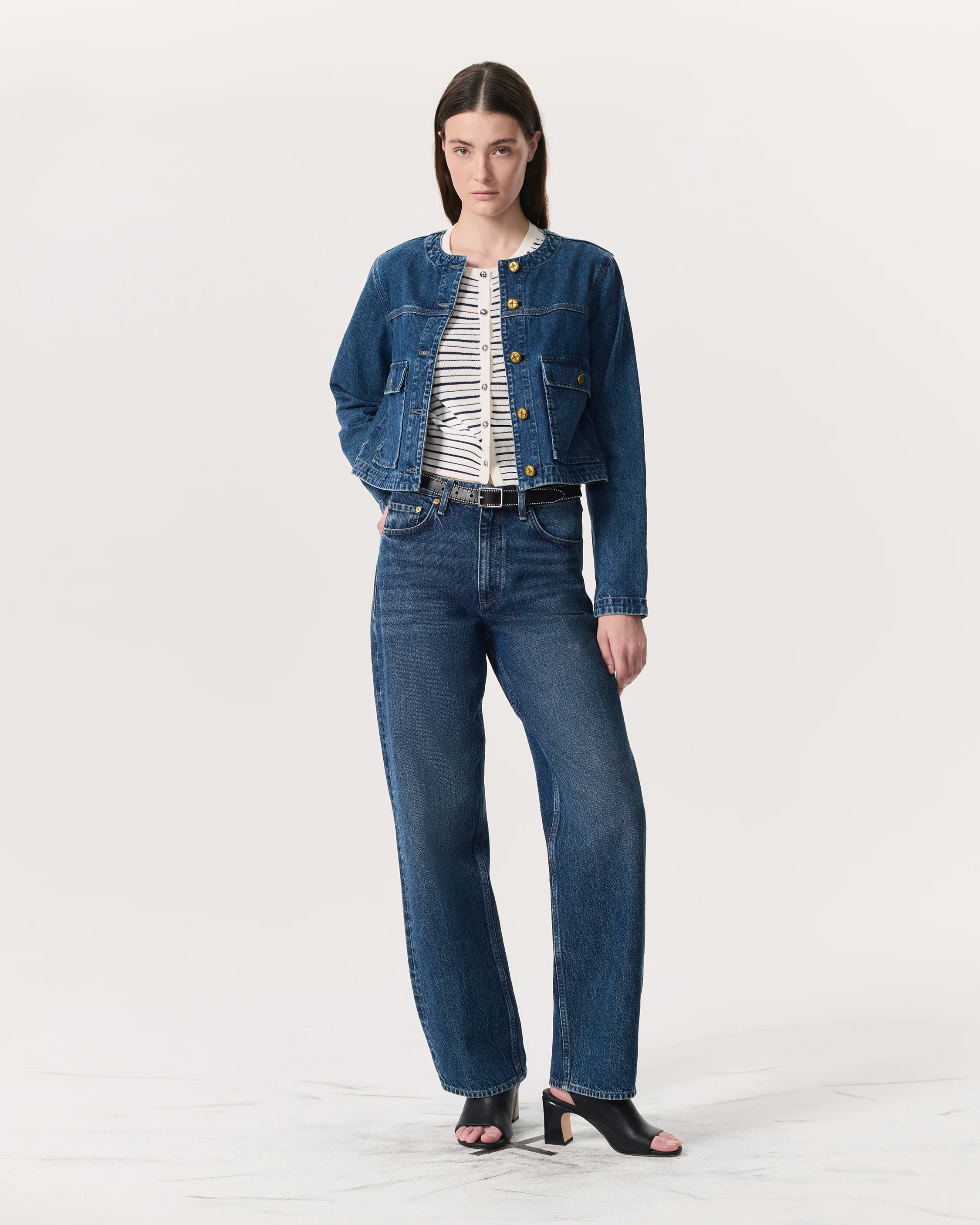 Dina Striped Cotton-Blend Cardigan - Image 4