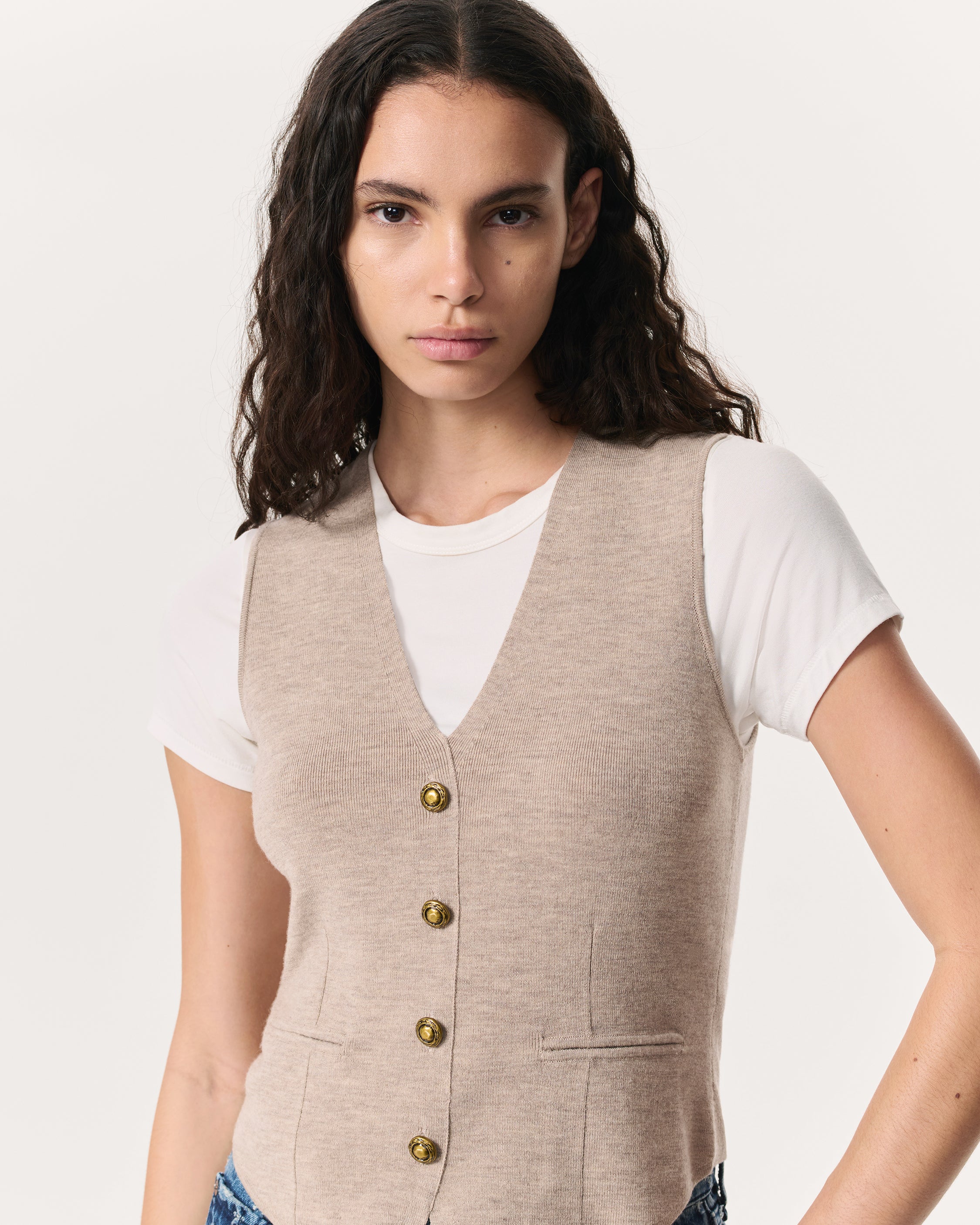 Ella Merino Wool-Blend Sweater Vest - Image 3
