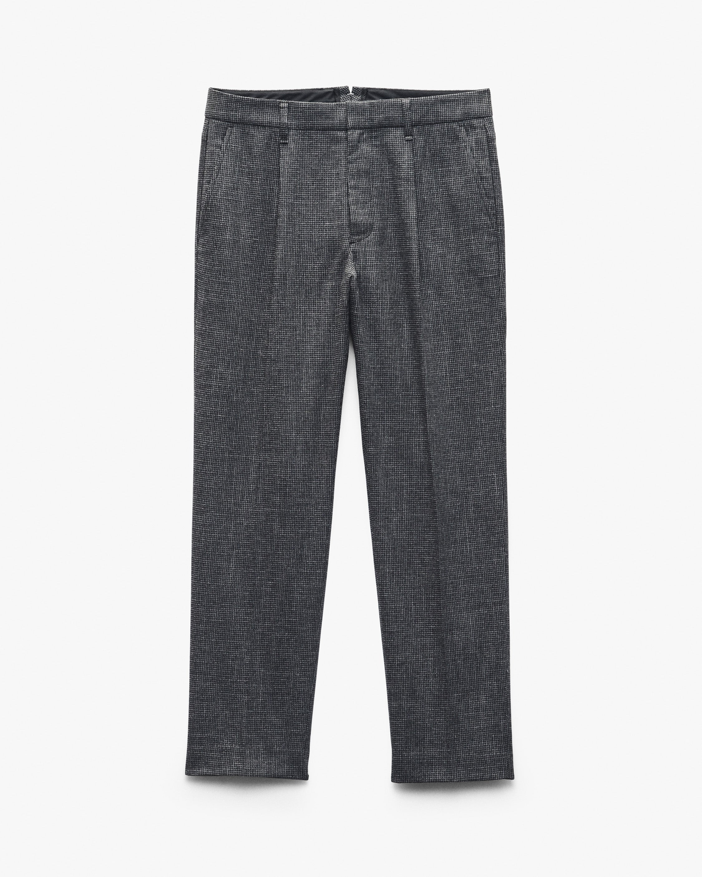 Evan Pleated Italian Houndstooth Trousers - Image 2