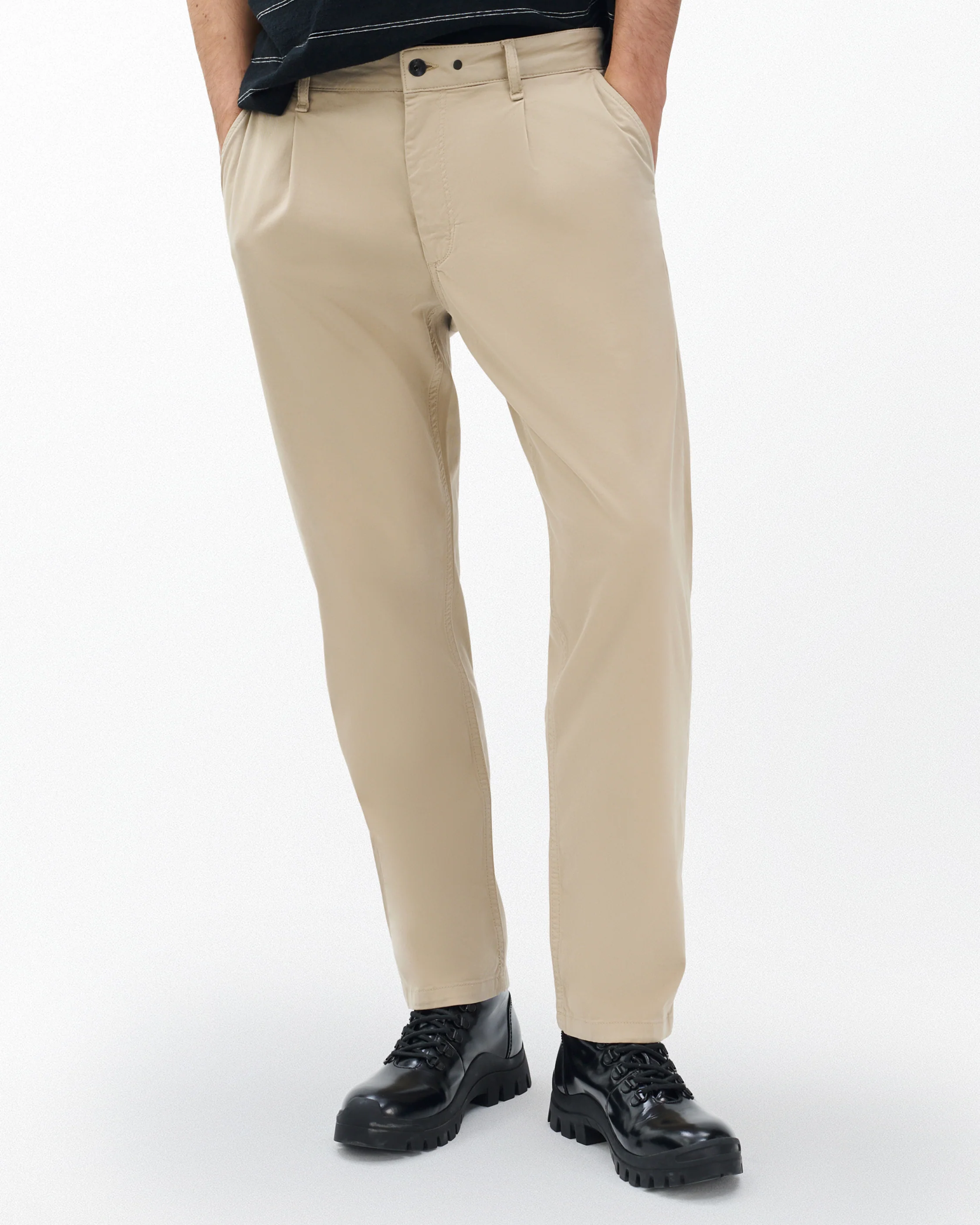Evan Pleated Stretch Twill Chinos - Image 3