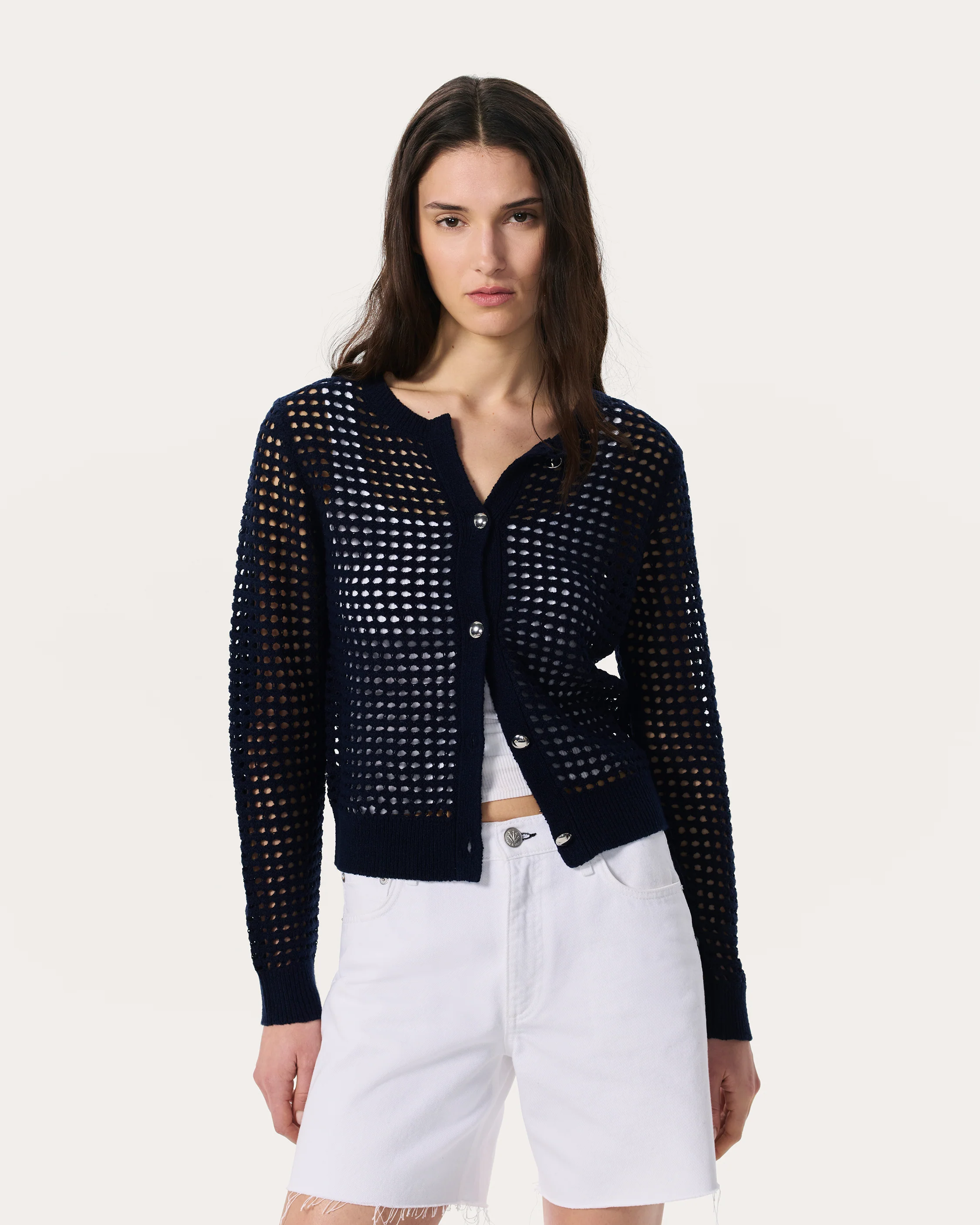 Ezra Open-Knit Cardigan