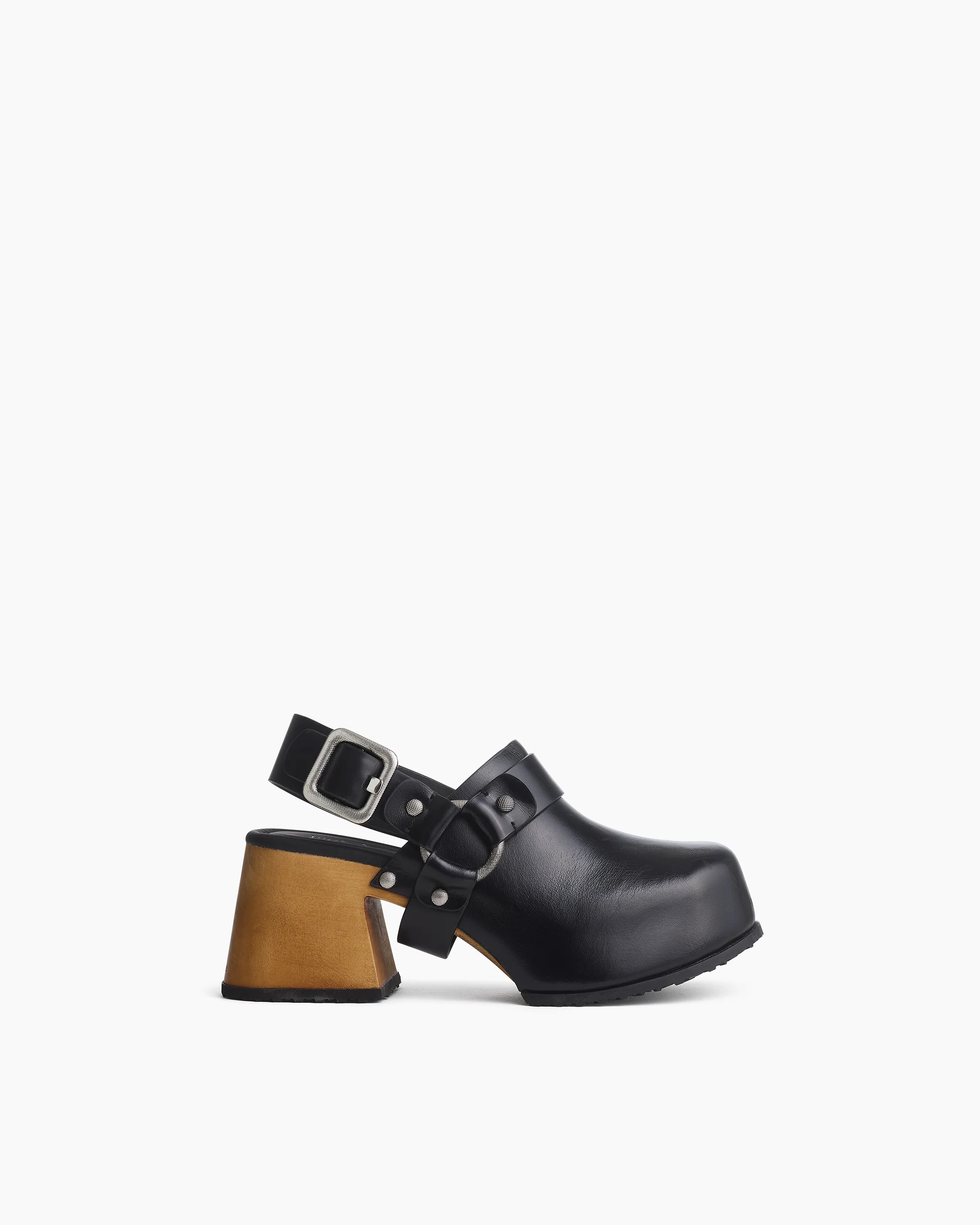 Farrah Leather Harness Clogs