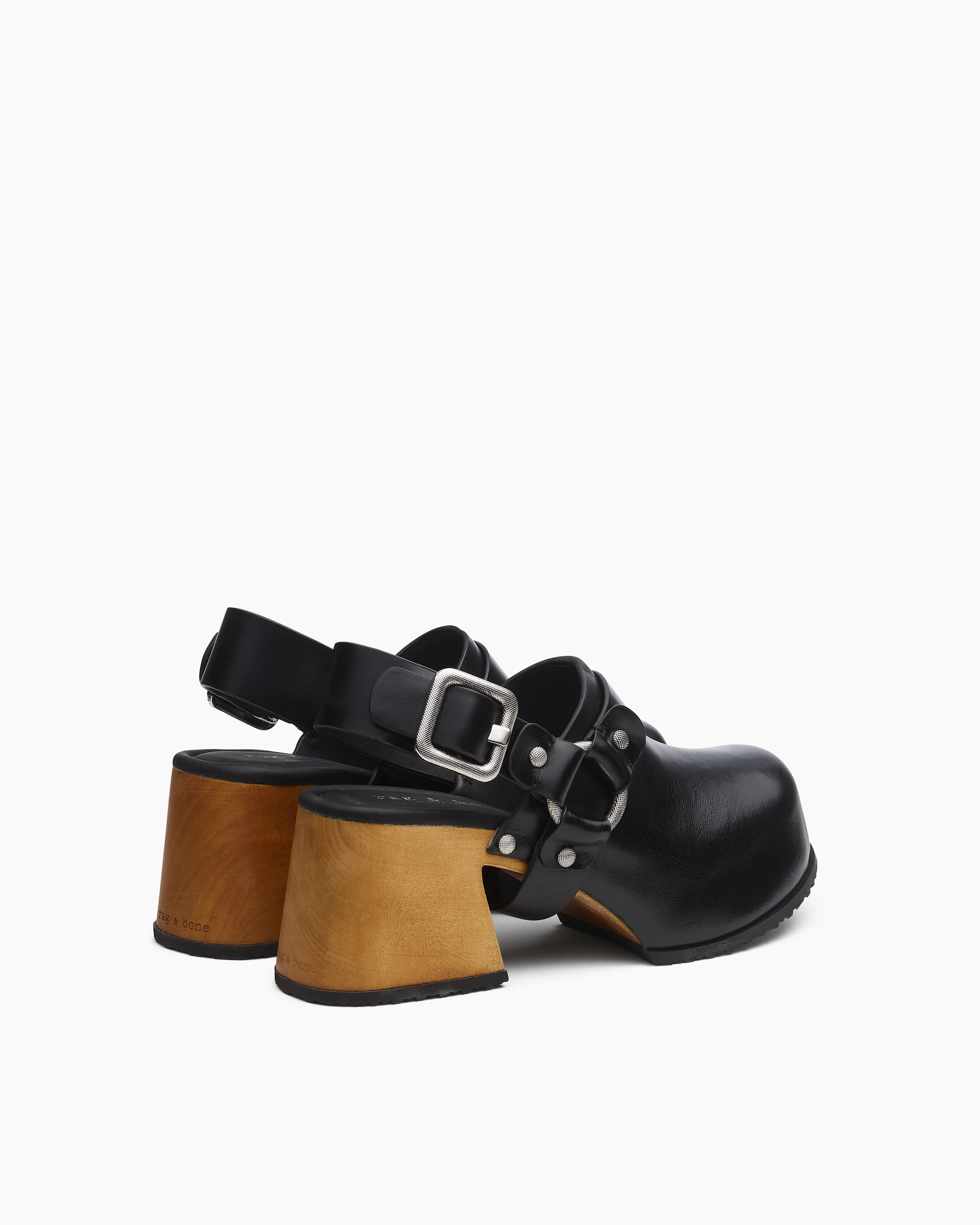 Farrah Leather Harness Clogs - Image 4
