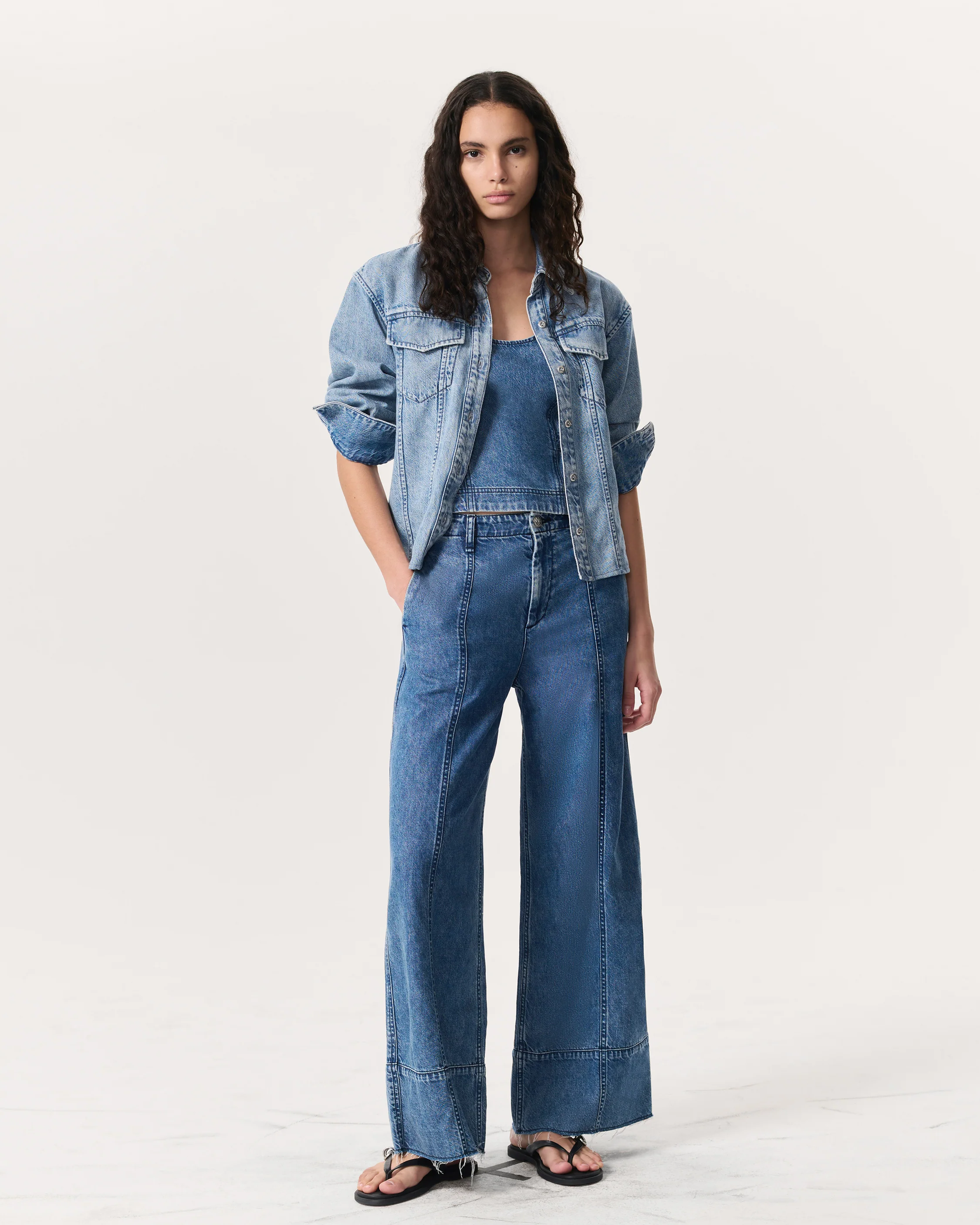 Featherweight Arianna Ankle-Length Palazzo Jeans