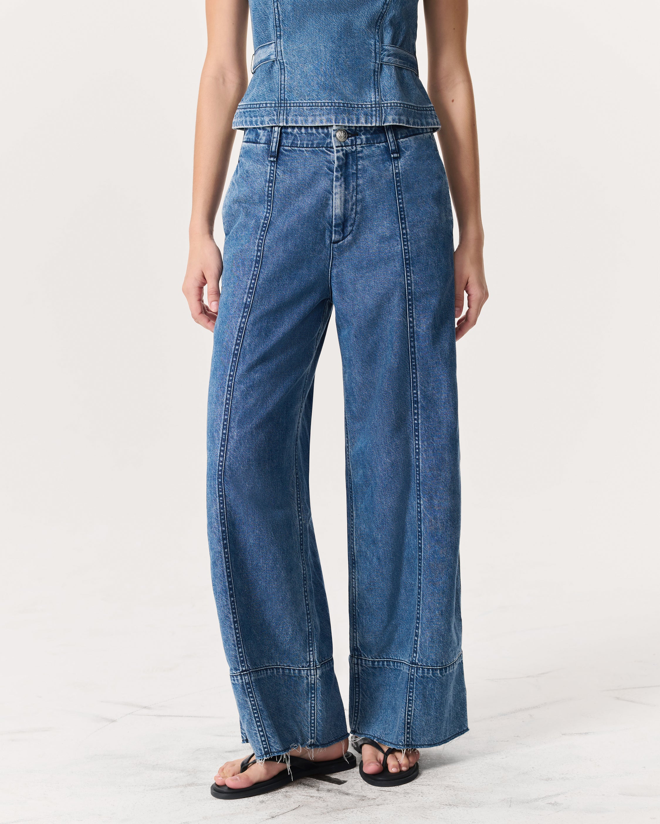 Featherweight Arianna Ankle-Length Palazzo Jeans - Image 3