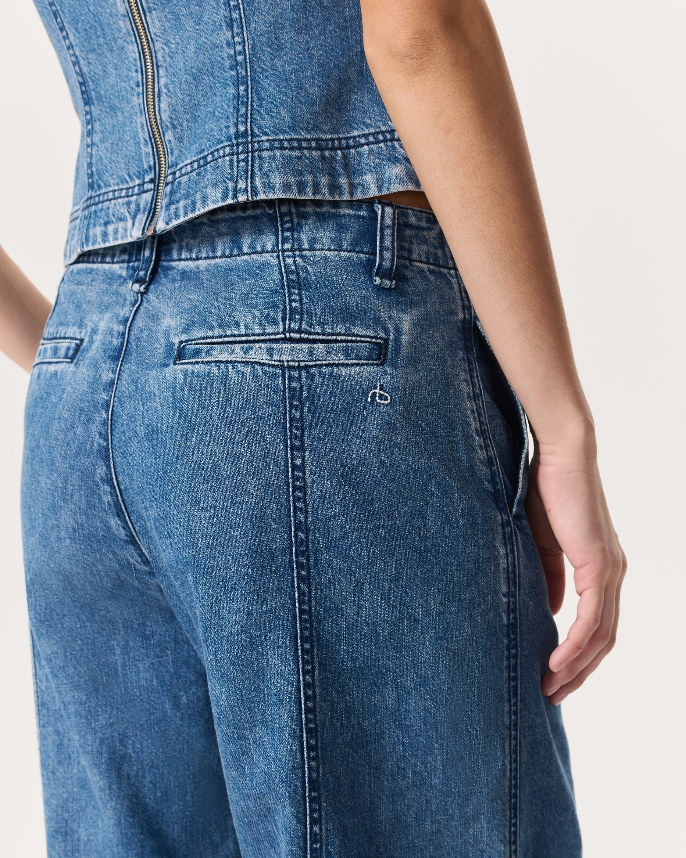 Featherweight Arianna Ankle-Length Palazzo Jeans - Image 4
