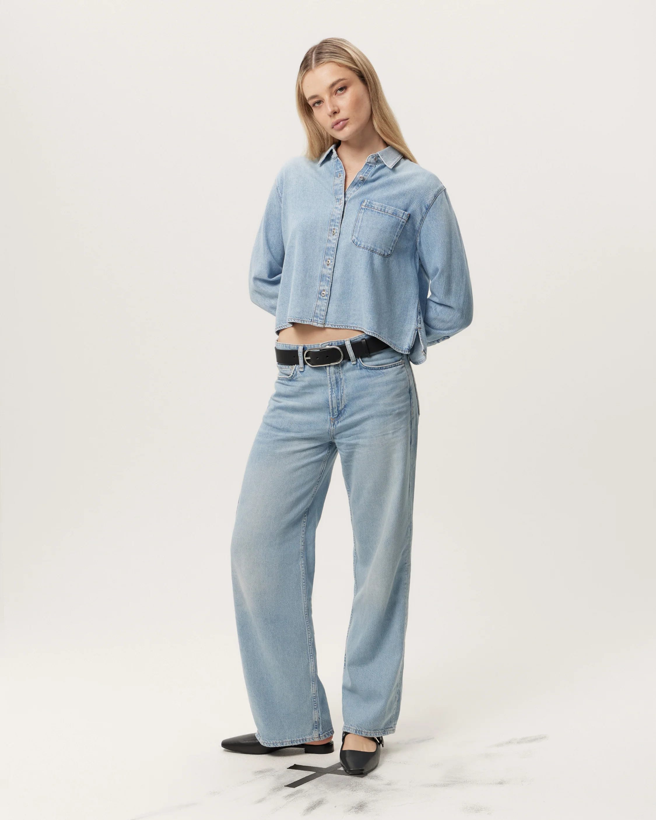 Featherweight Logan Wide-Leg Jeans