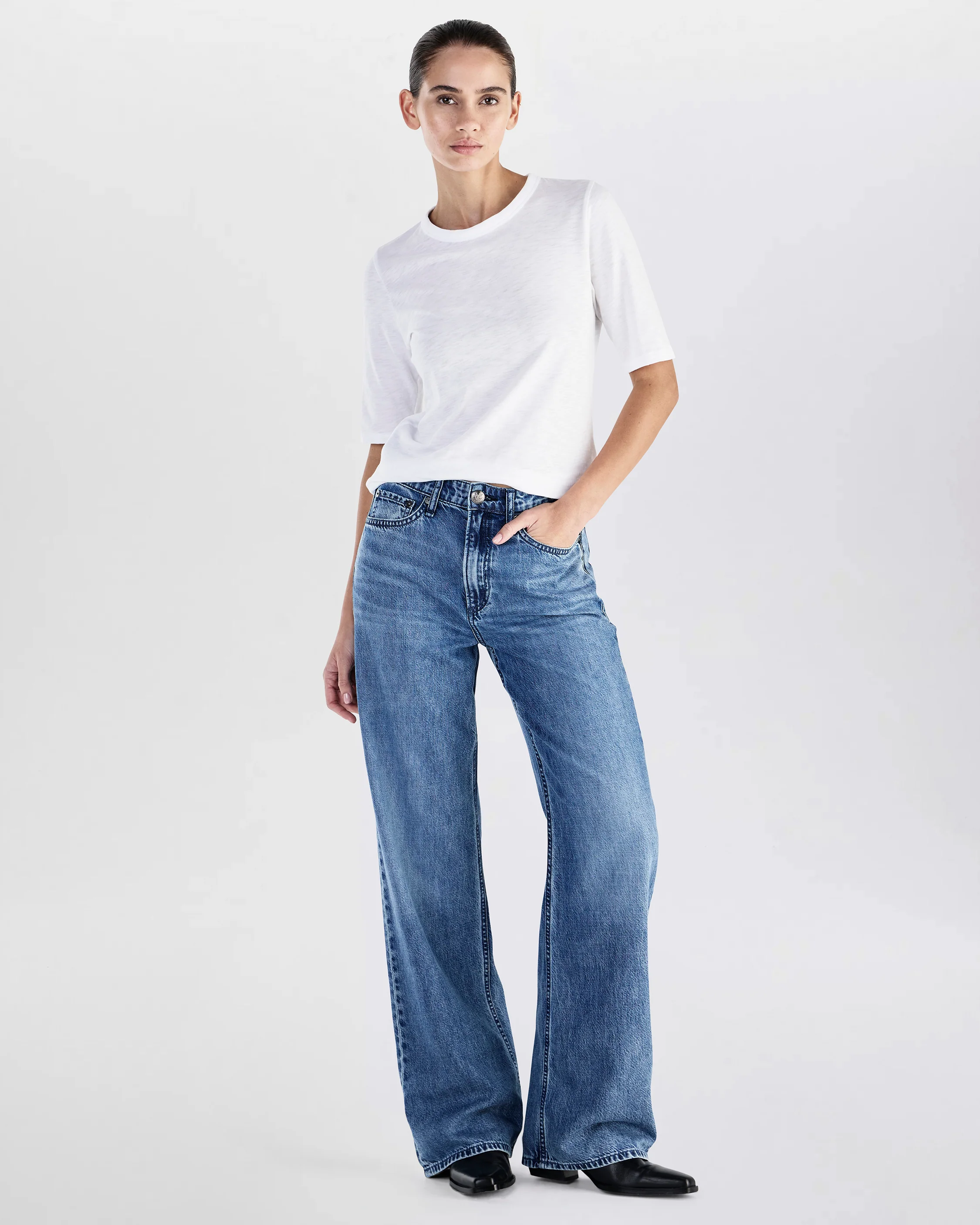 Featherweight Logan Wide-Leg Jeans