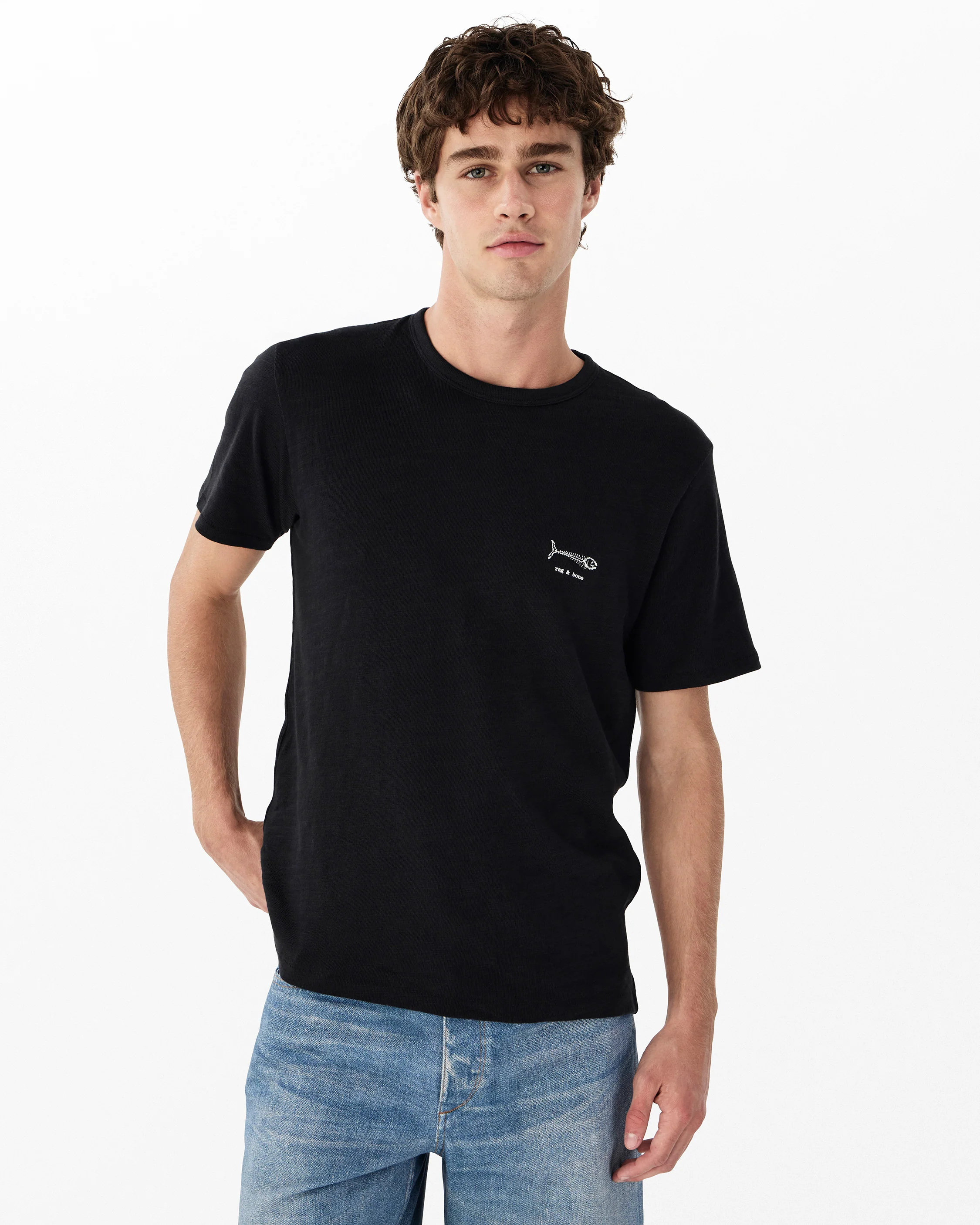 Fish Bone Embroidered Tee