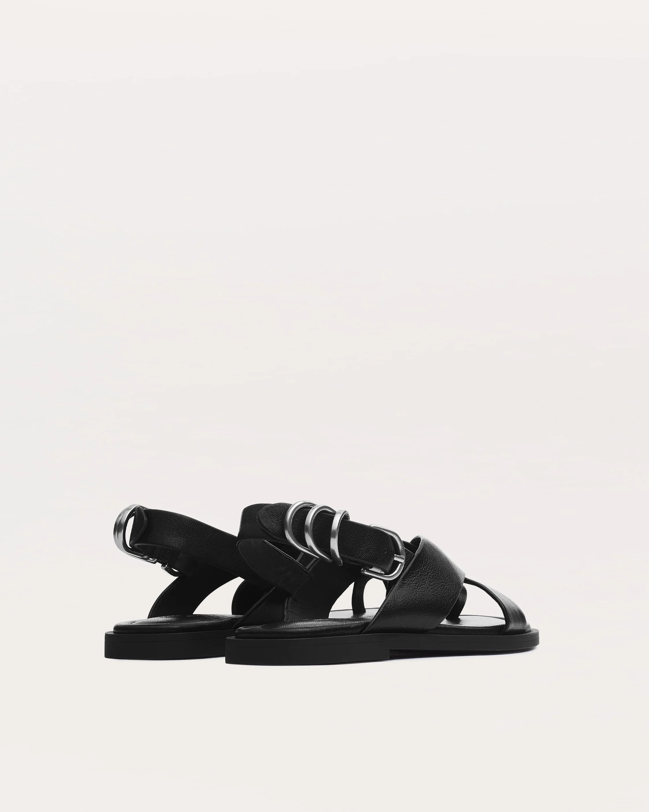 Gia Leather Crossover Sandals - Image 3