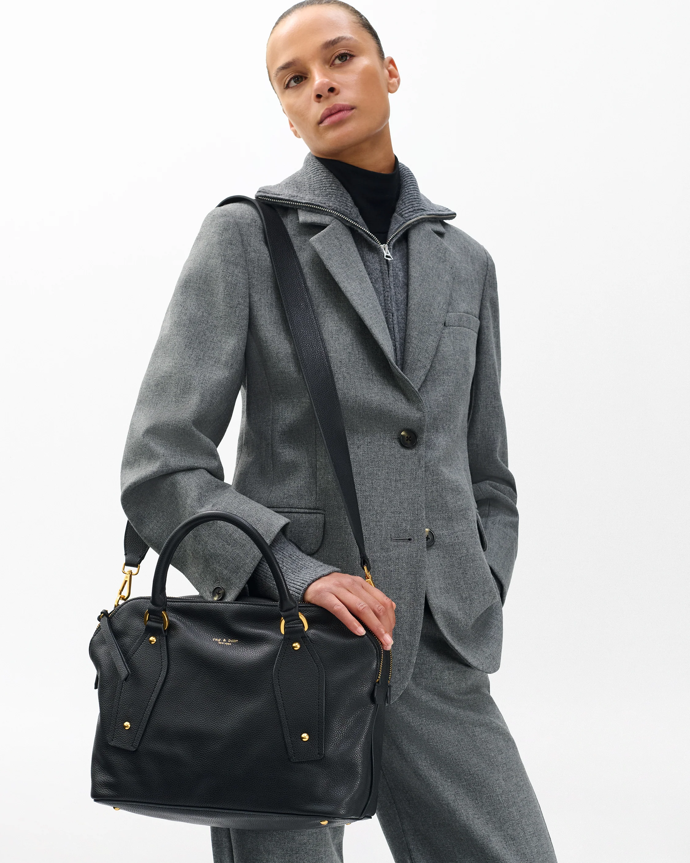 Gramercy Medium Leather Satchel - Image 2
