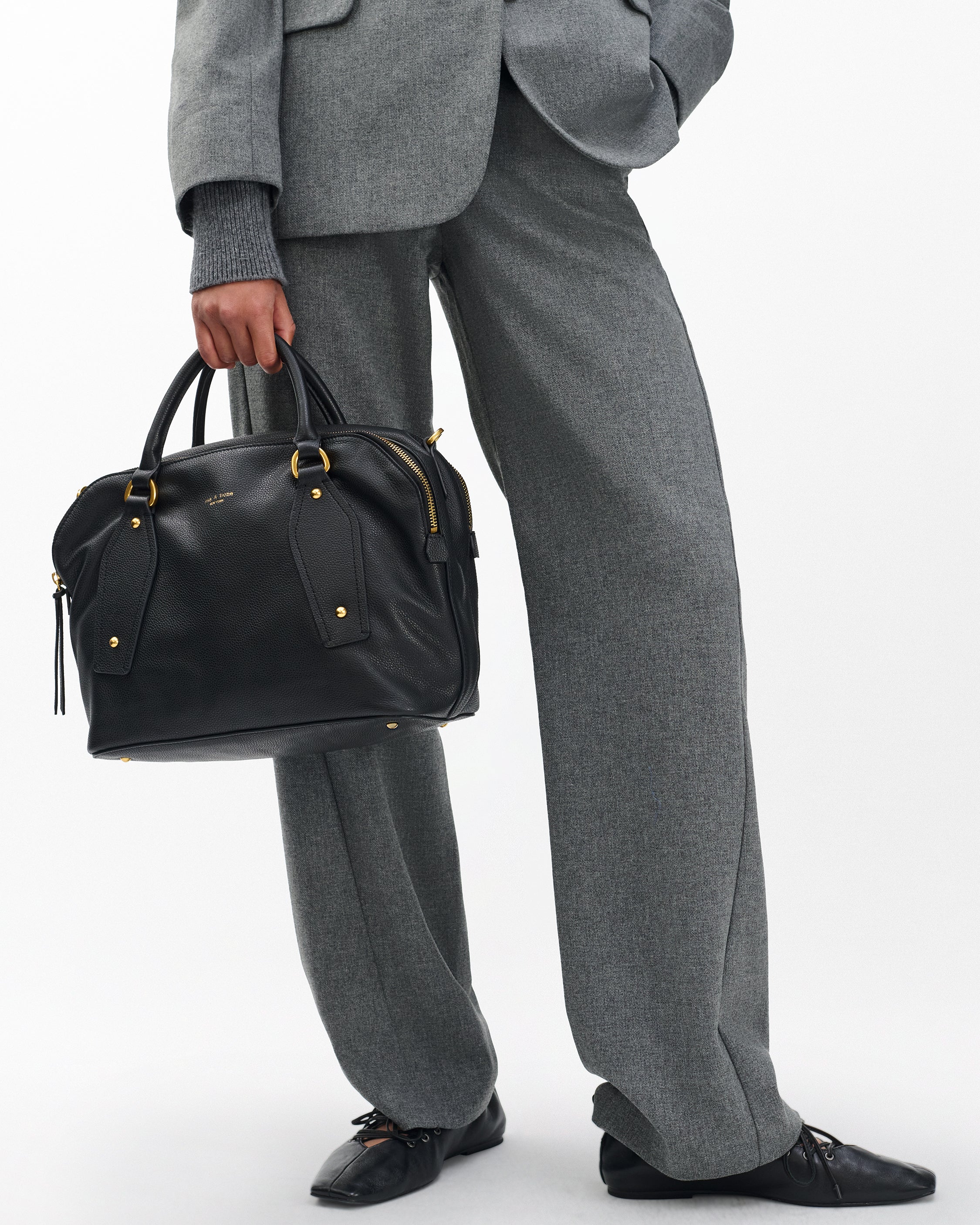 Gramercy Medium Leather Satchel - Image 3