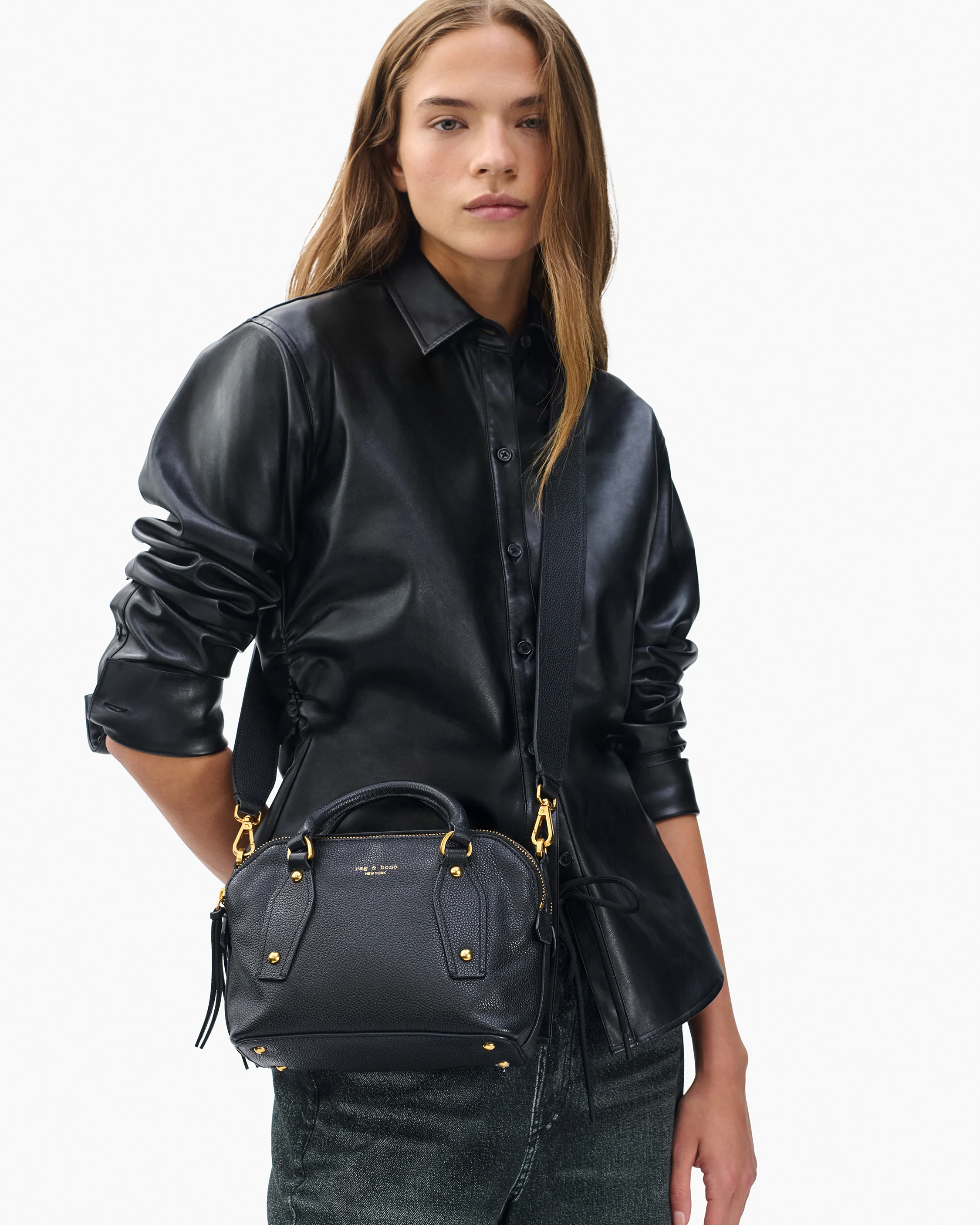 Gramercy Small Leather Satchel - Image 2
