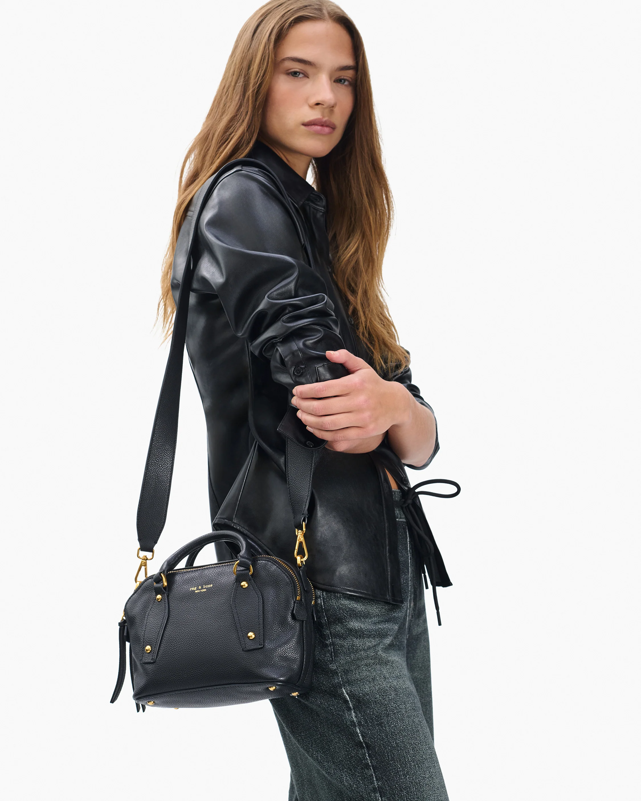 Gramercy Small Leather Satchel - Image 3