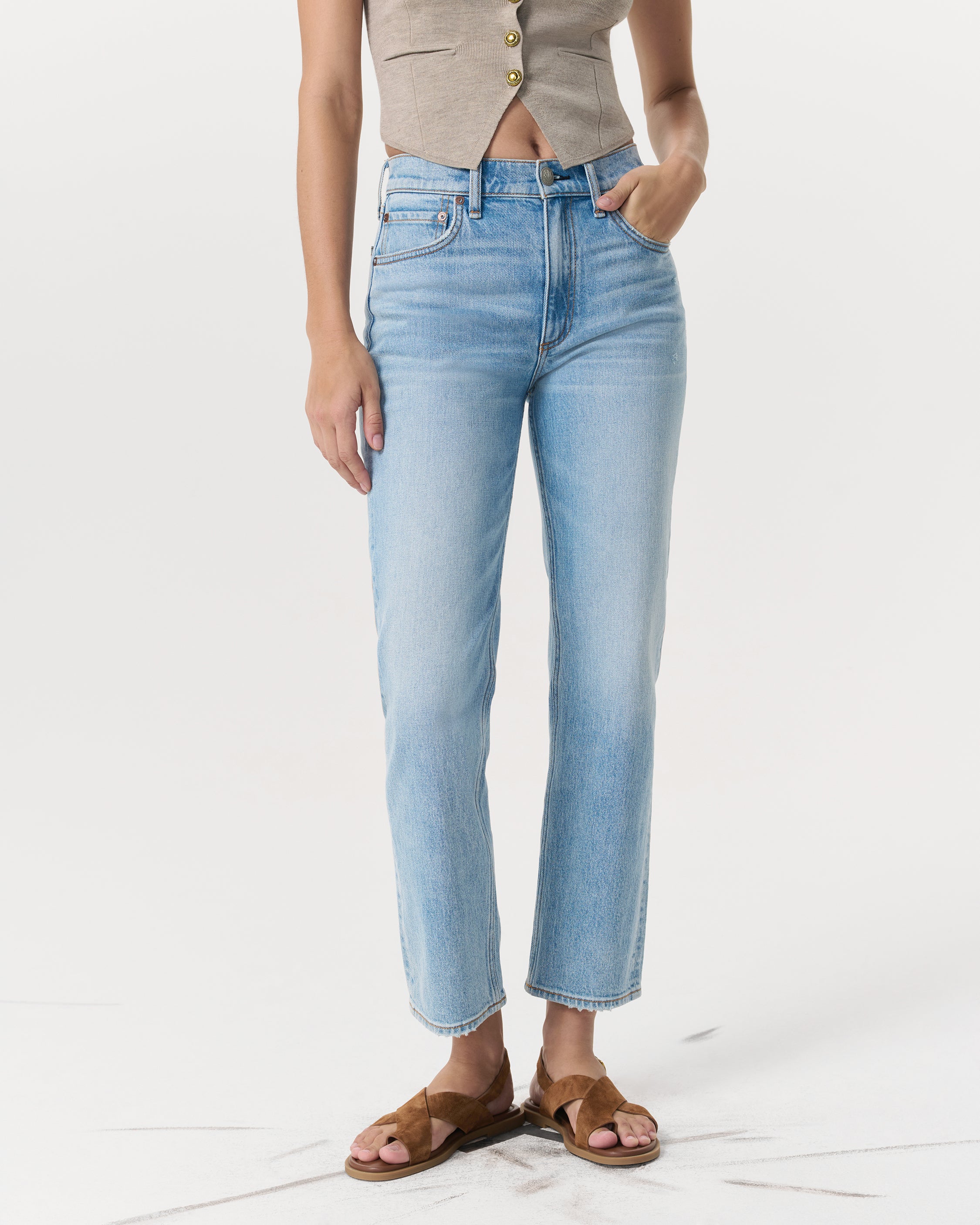 Harlow Ankle Straight Jeans - Image 3