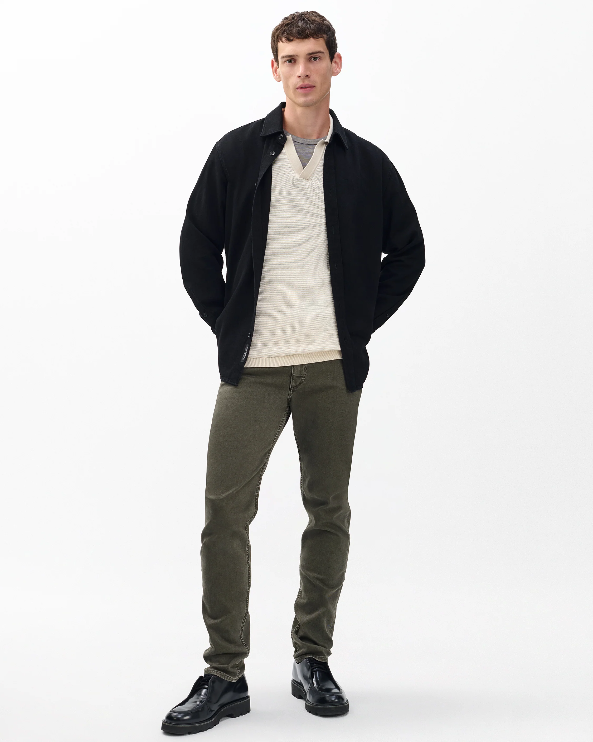 Harvey Knit Johnny Collar Polo - Image 3