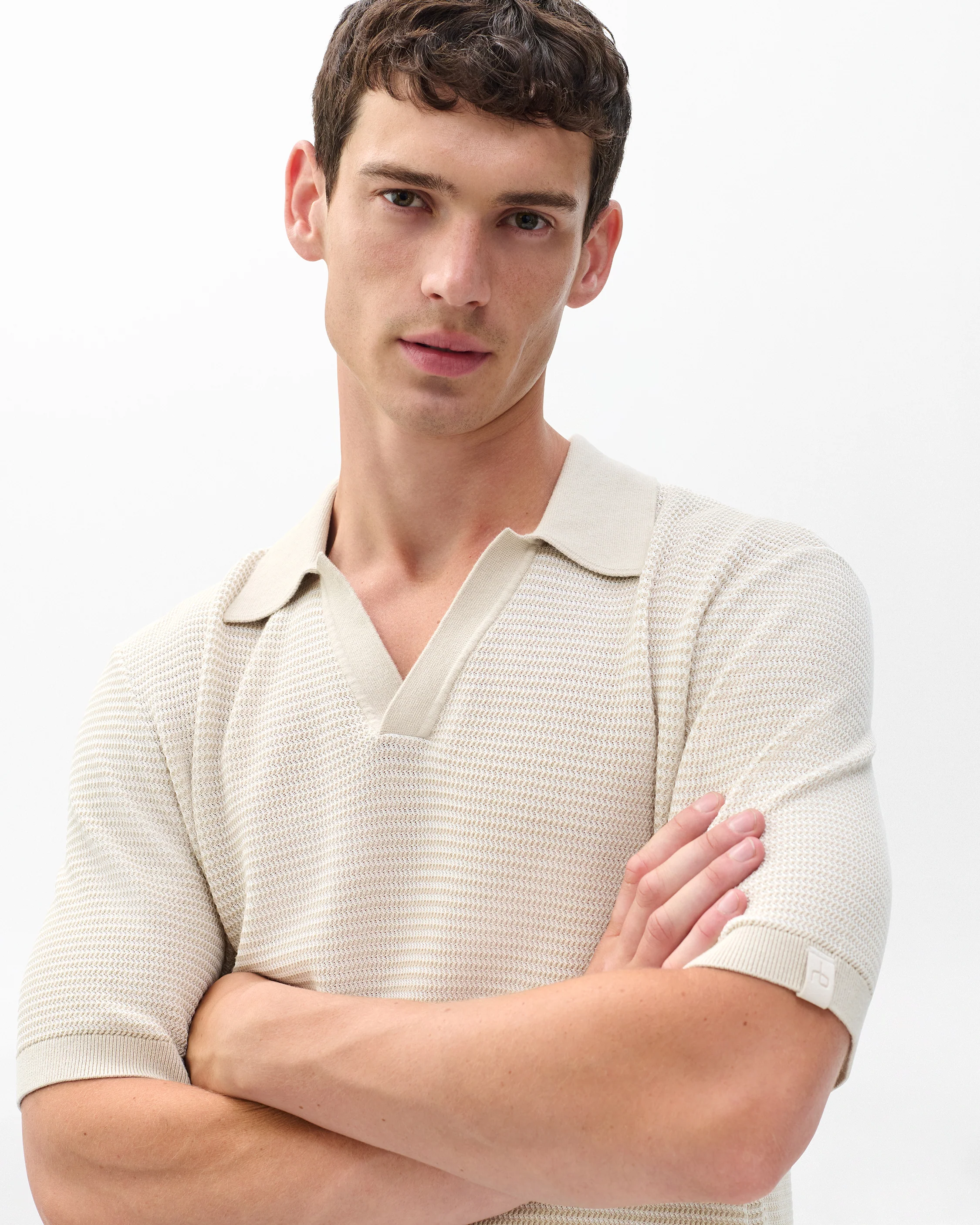 Harvey Knit Johnny Collar Polo - Image 4