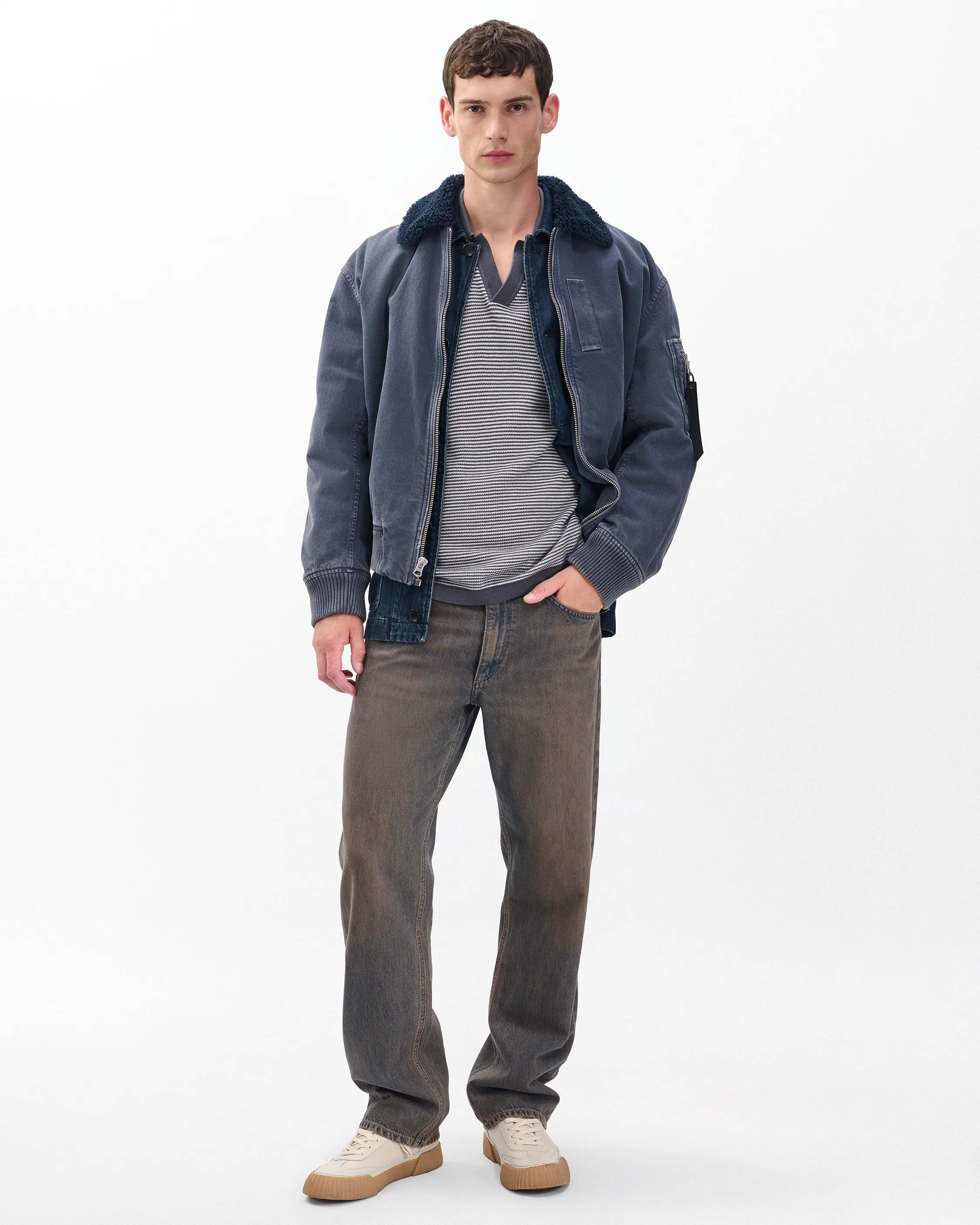 Harvey Knit Johnny Collar Polo - Image 3