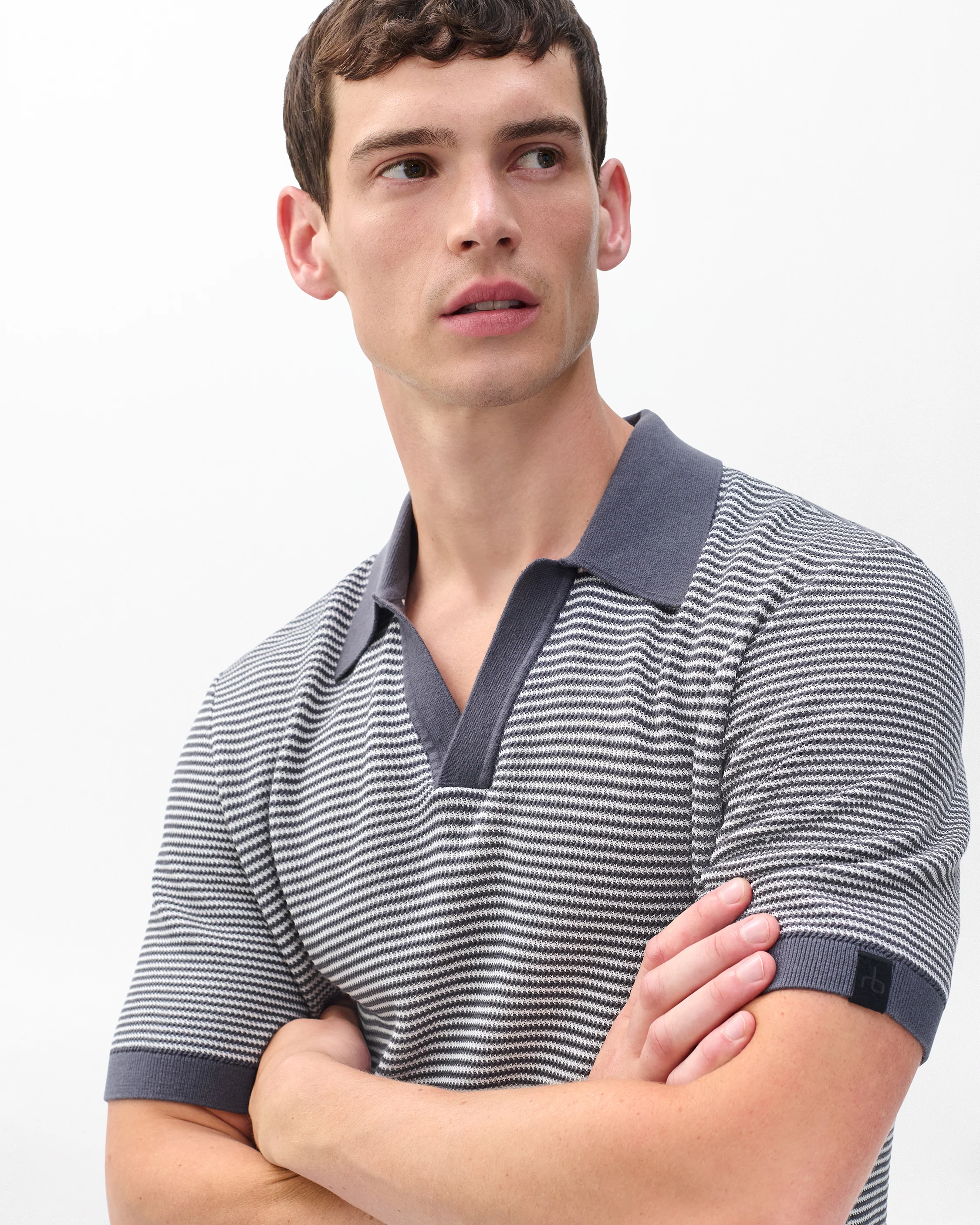 Harvey Knit Johnny Collar Polo - Image 4