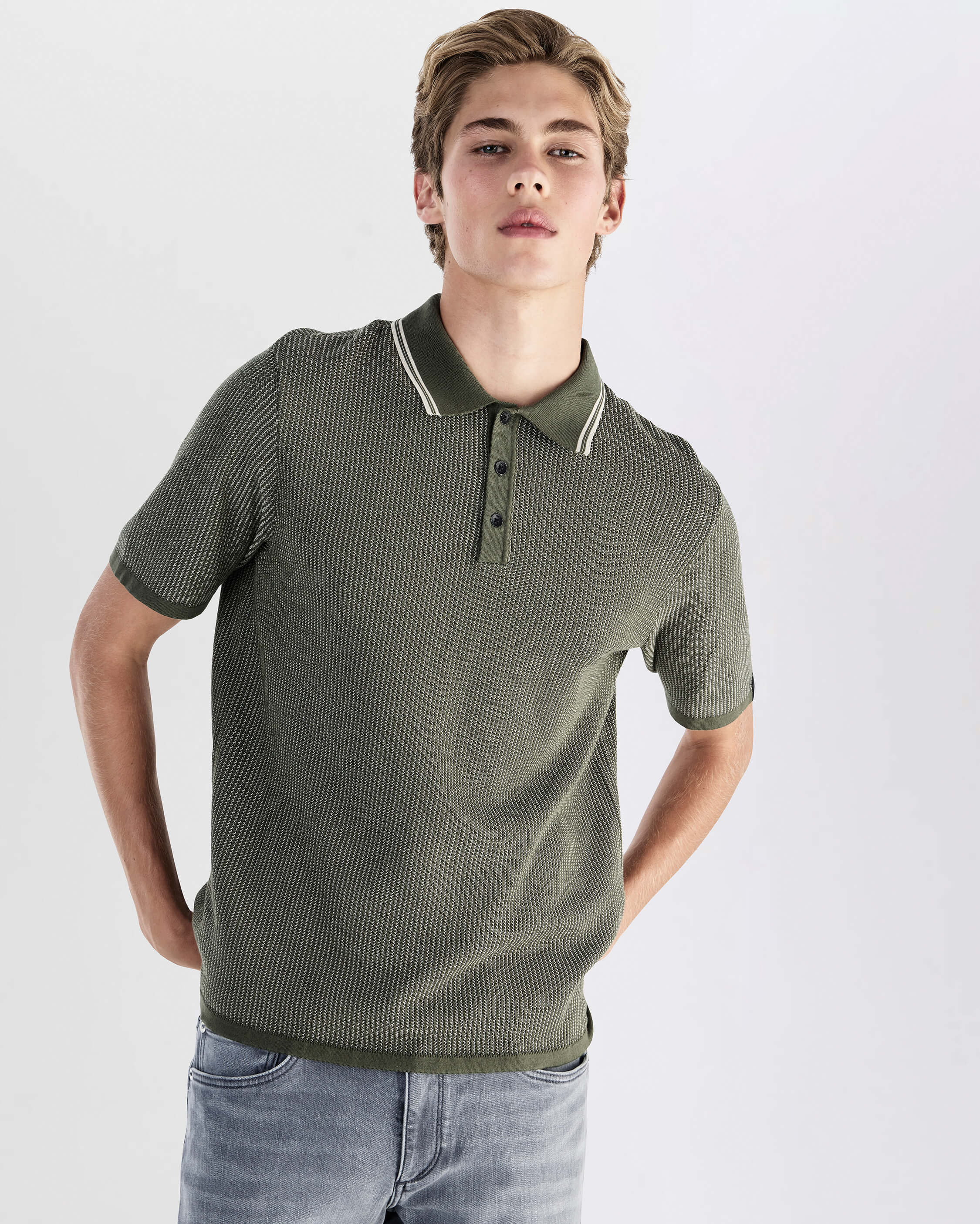 Harvey Tipped Knit Polo