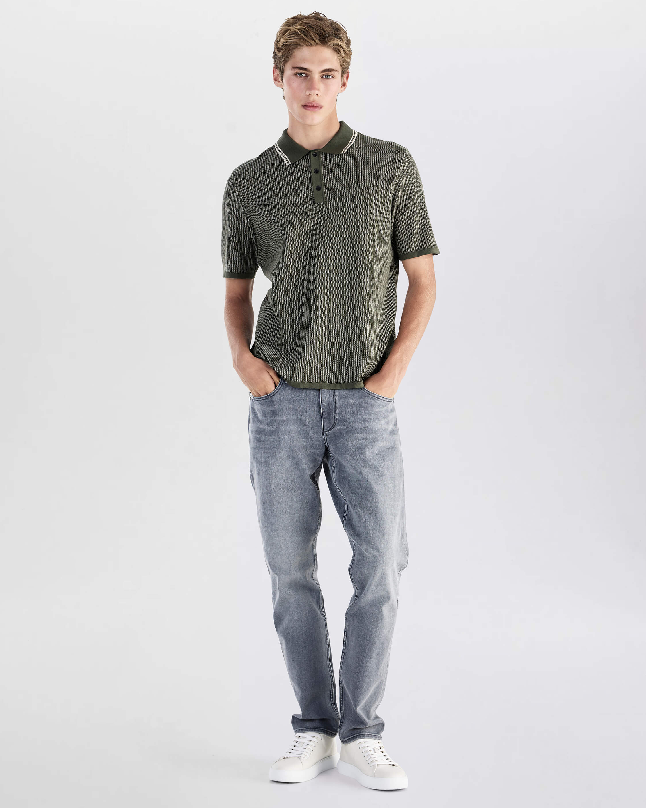 Harvey Tipped Knit Polo - Image 3