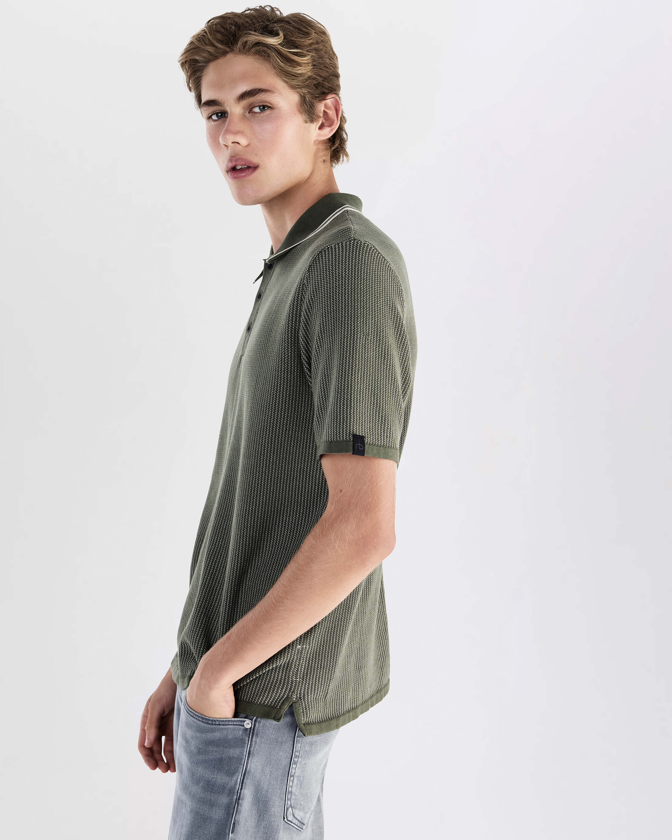 Harvey Tipped Knit Polo - Image 4