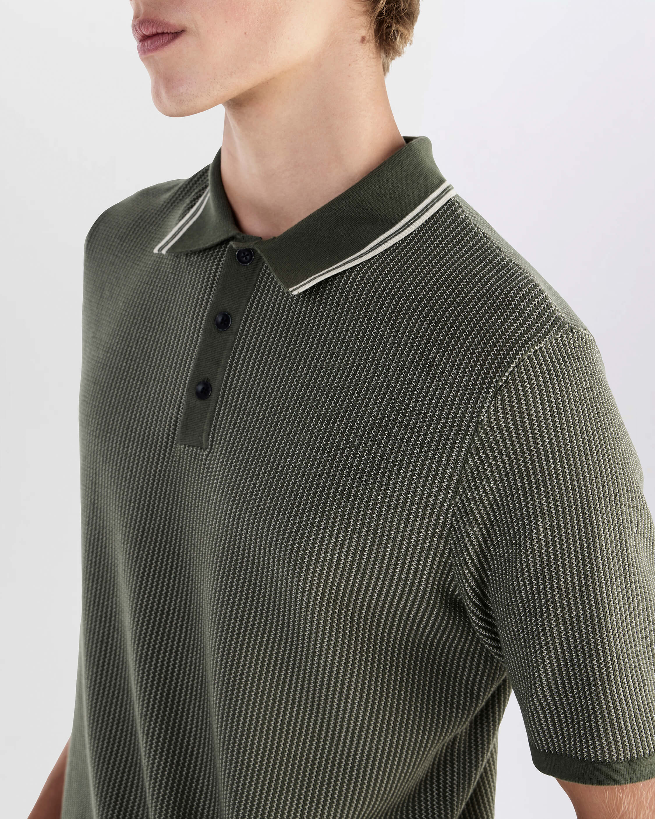 Harvey Tipped Knit Polo - Image 6