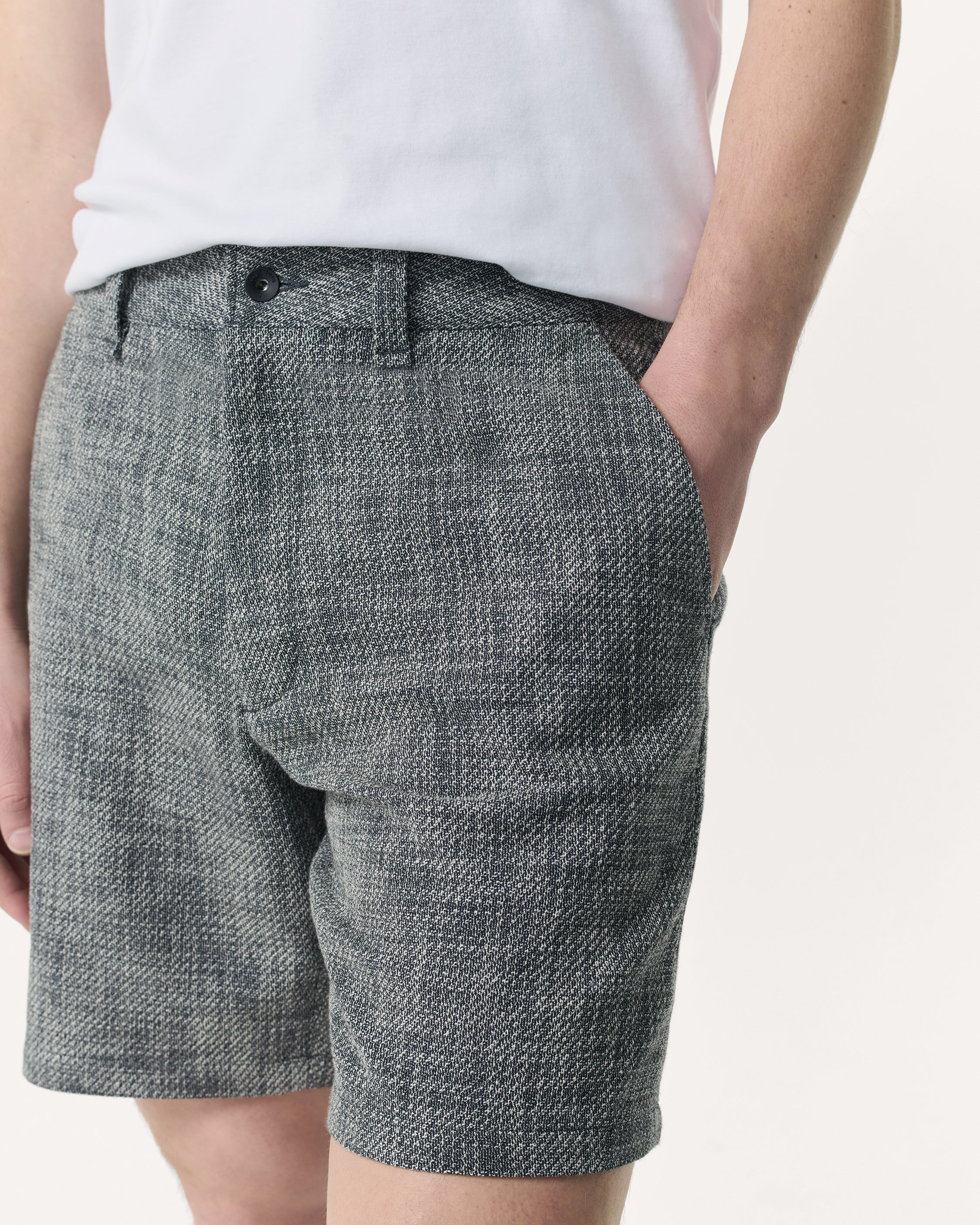 Haydon Straight Fit Italian Tweed Shorts - Image 4