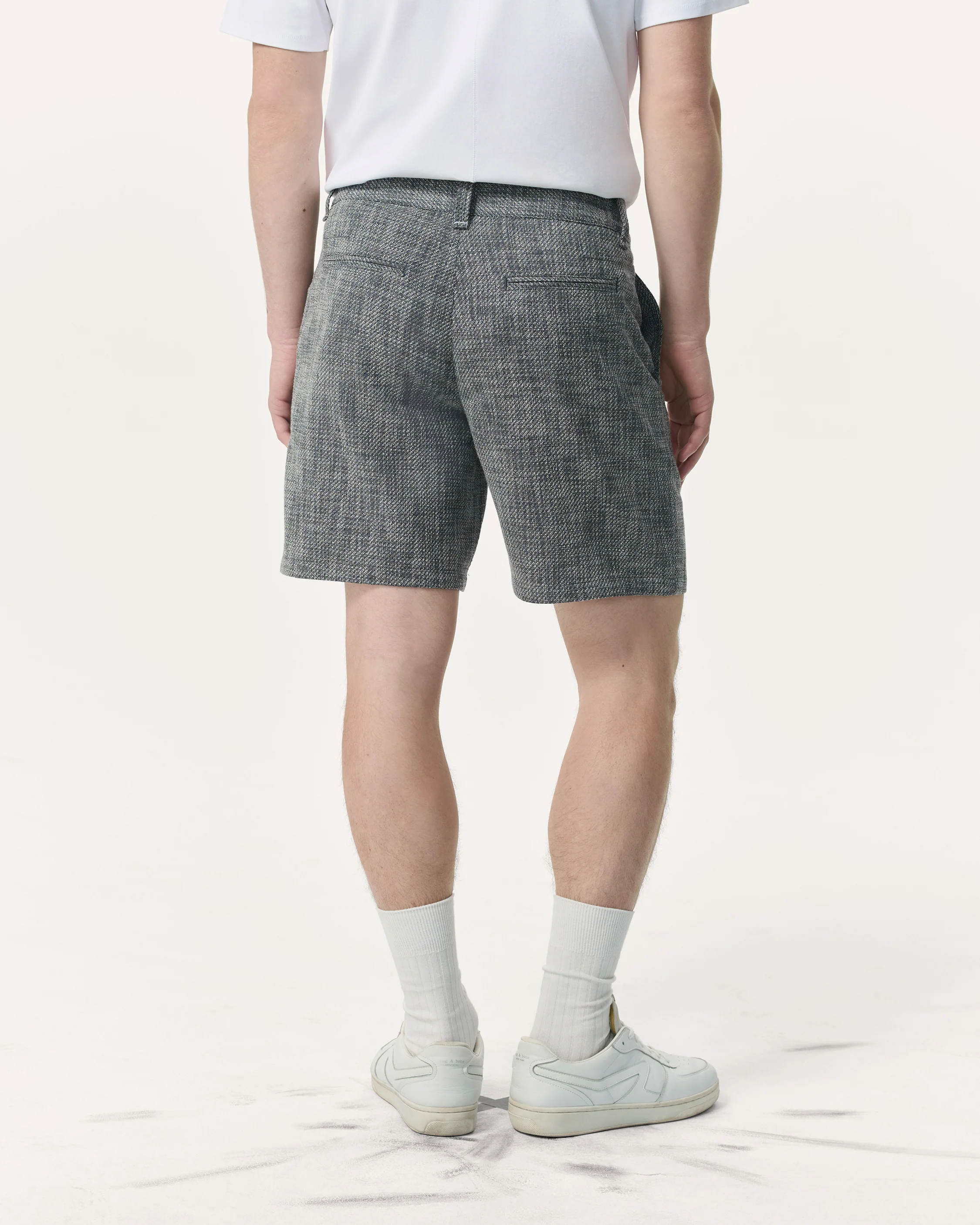Haydon Straight Fit Italian Tweed Shorts - Image 5