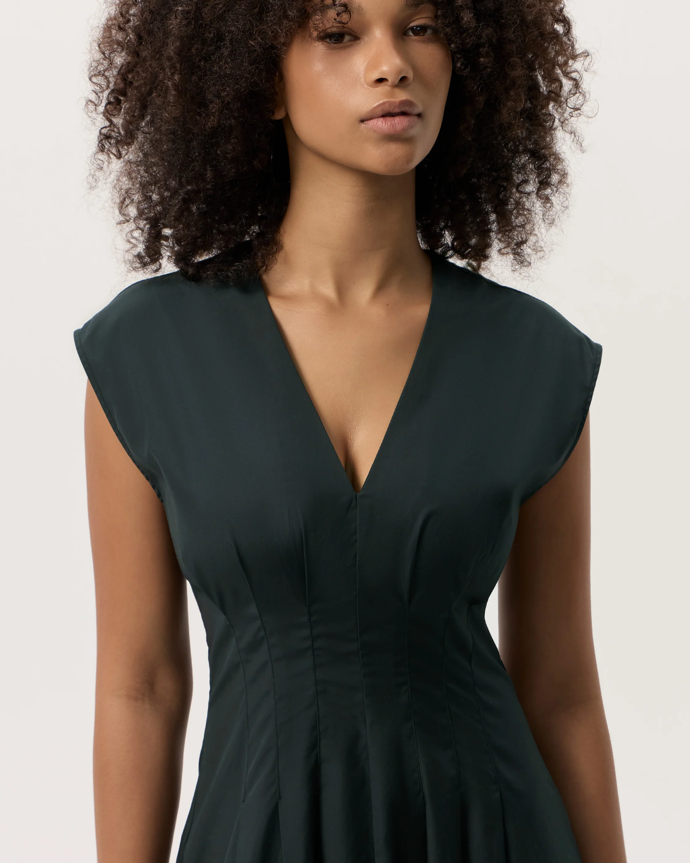 Ines Cotton Poplin Sleeveless Maxi Dress - Image 3