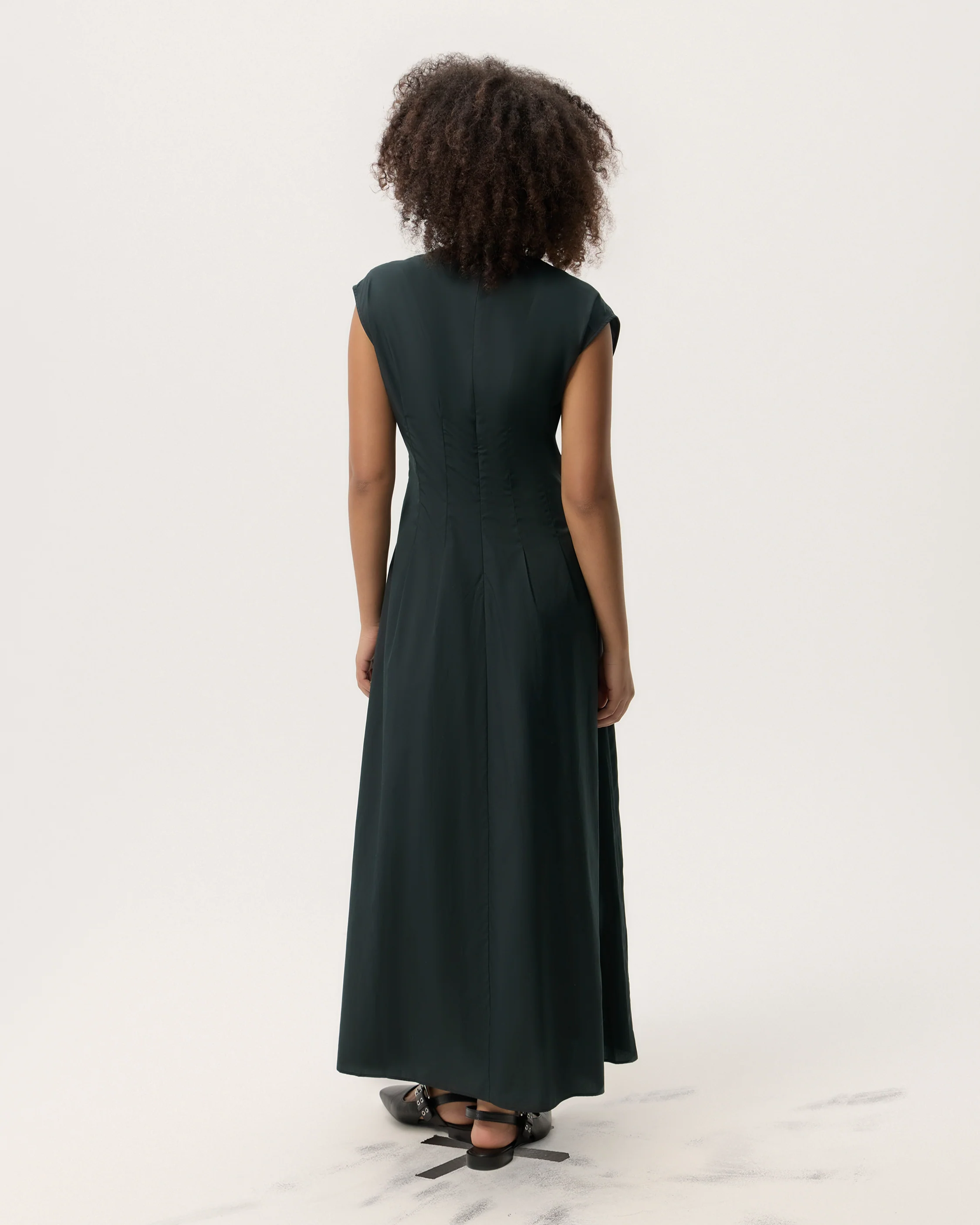 Ines Cotton Poplin Sleeveless Maxi Dress - Image 5
