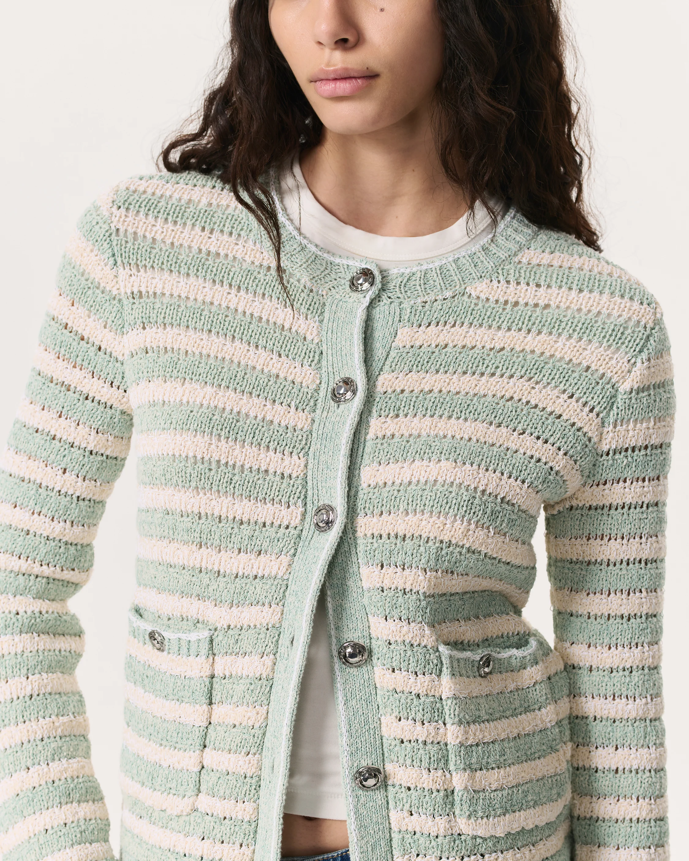 Jace Striped Lady Cardigan - Image 3