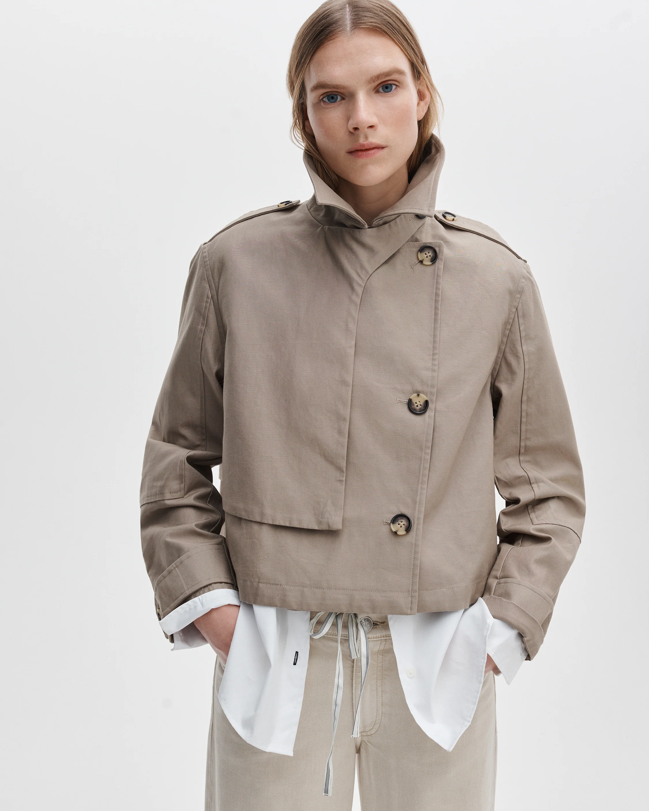Jamie Cropped Trench Coat