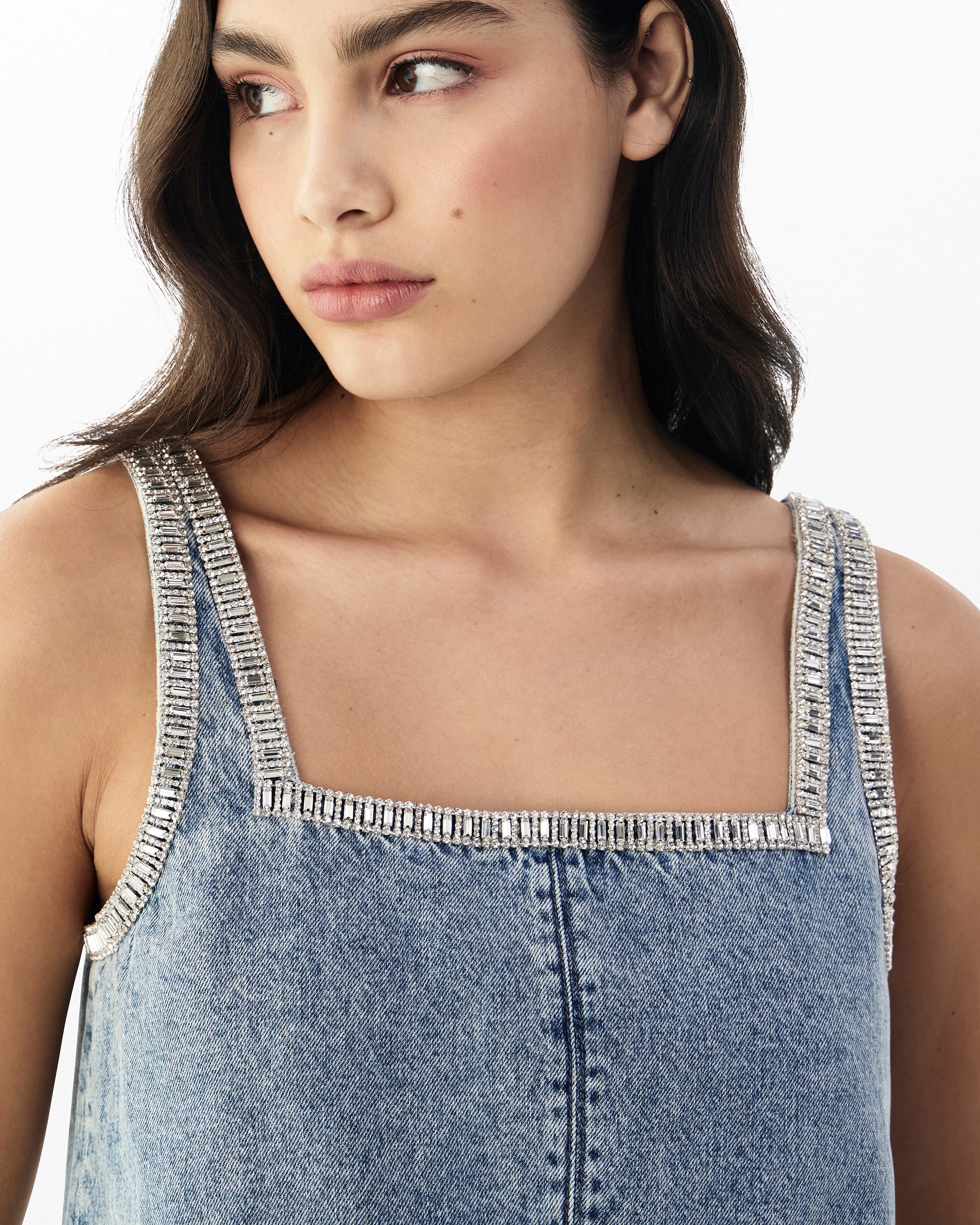 Jayde Denim Mini Dress - Image 4