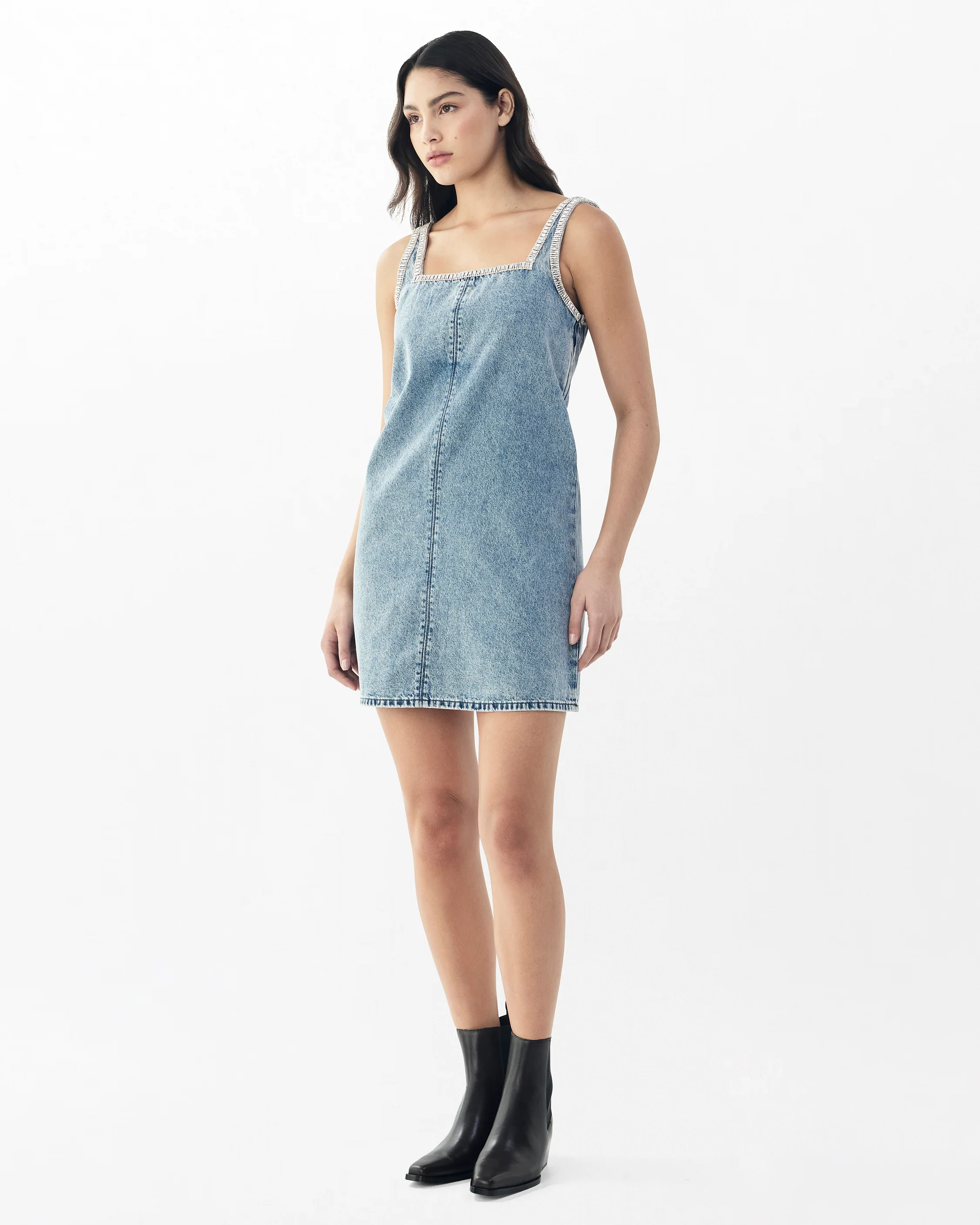Jayde Denim Mini Dress - Image 5