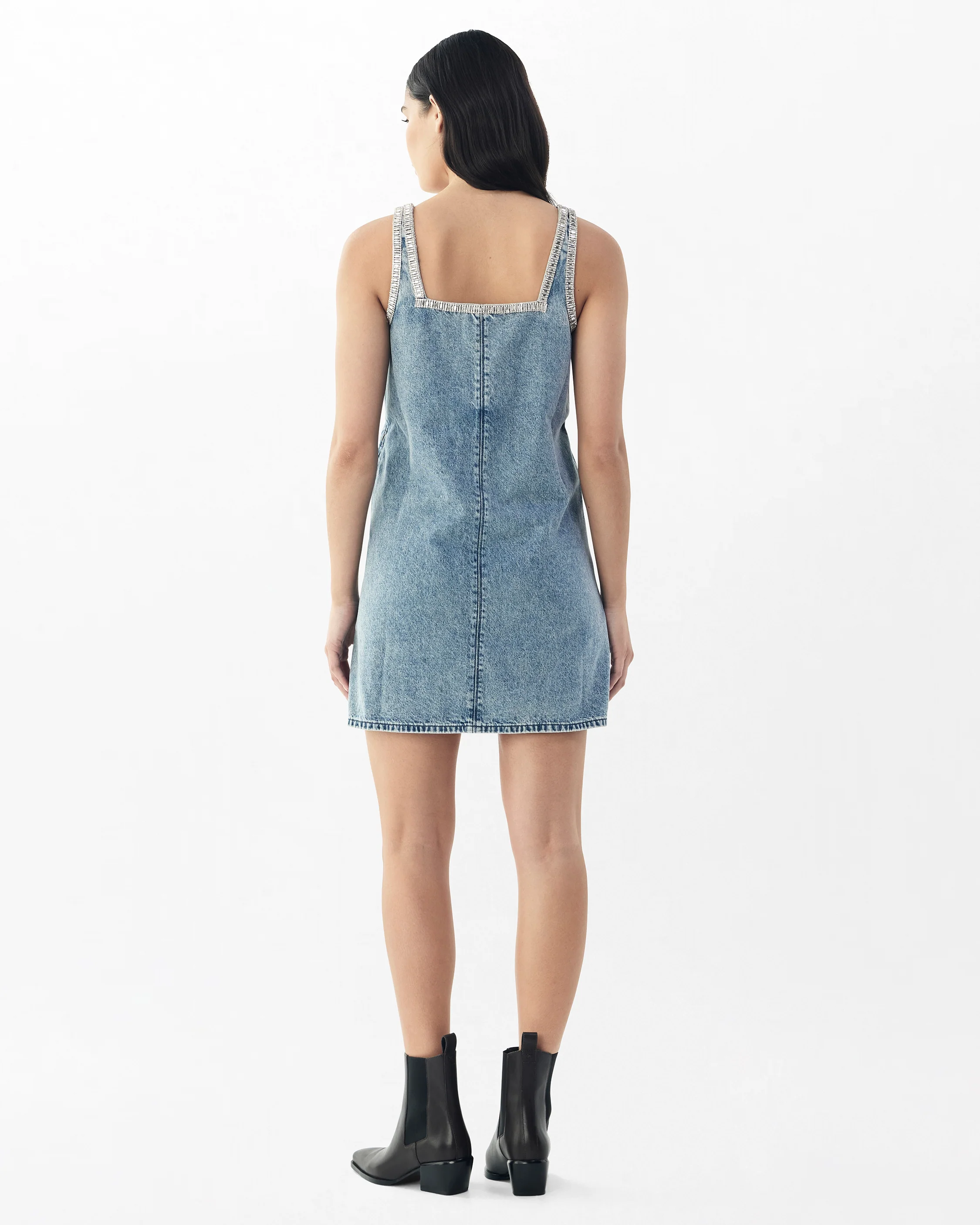 Jayde Denim Mini Dress - Image 6