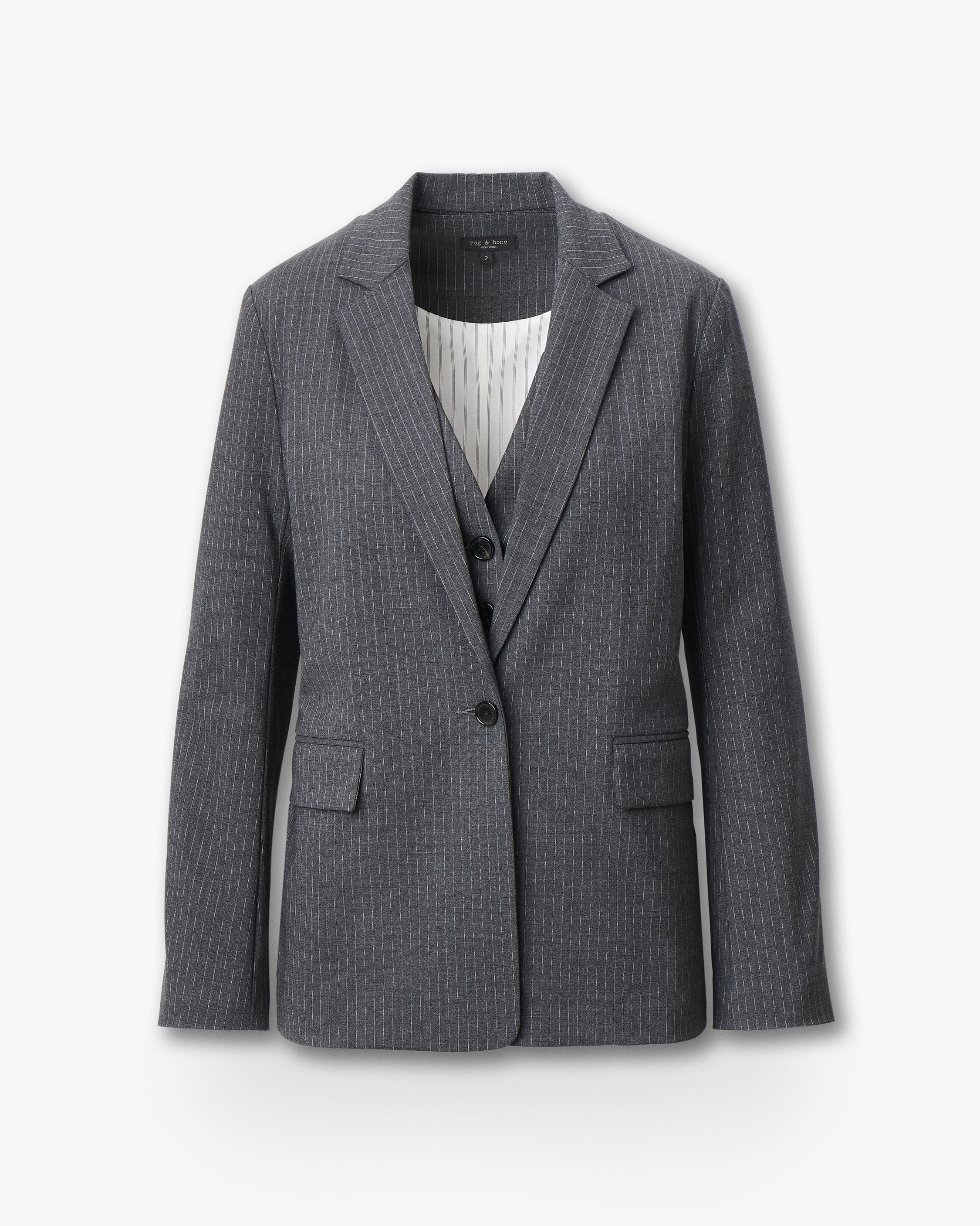 Jennifer Striped Two-in-One Blazer - Image 2