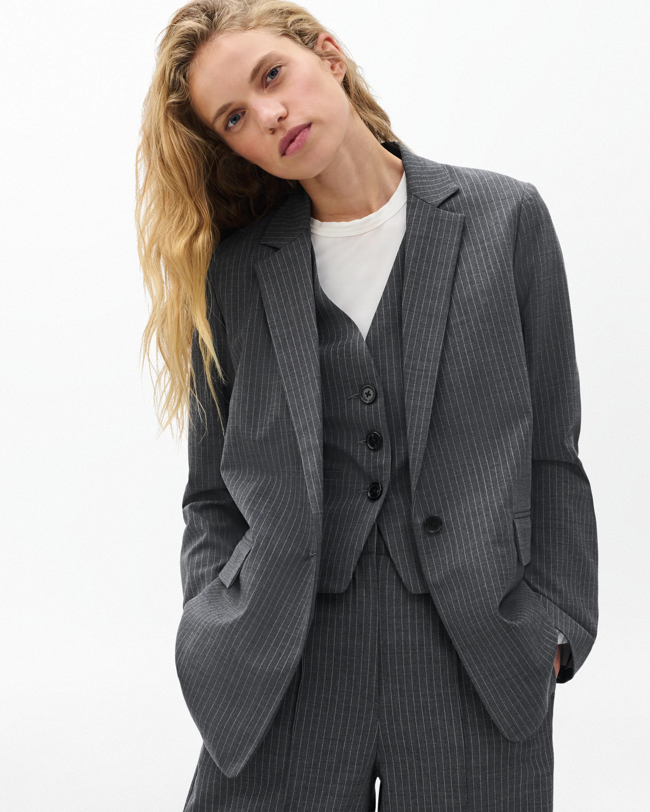Jennifer Striped Two-in-One Blazer - Image 4